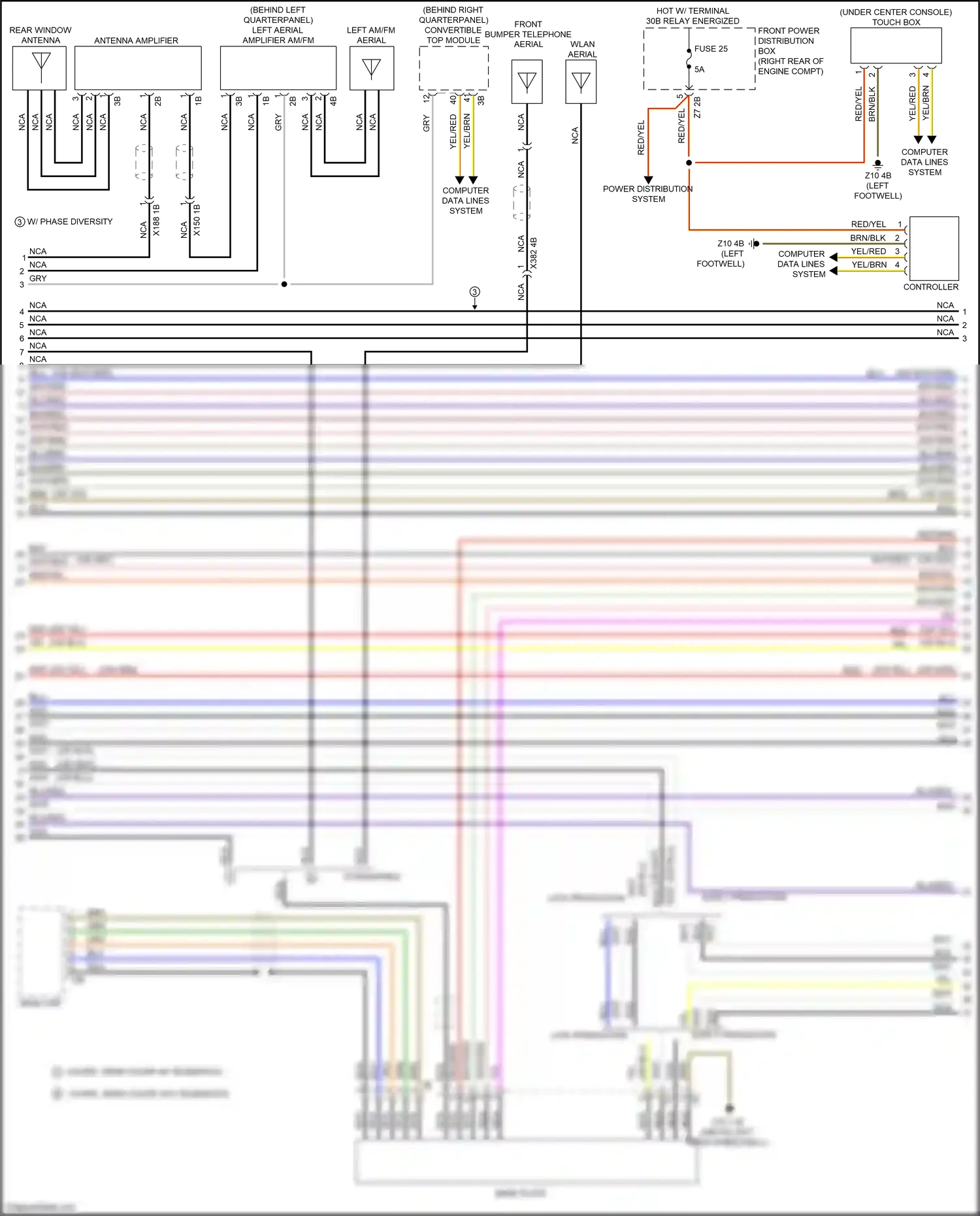 Wiring diagram power distribution system for BMW 4 series Gran Coupe F36 (2013-2017) (6 of 42)