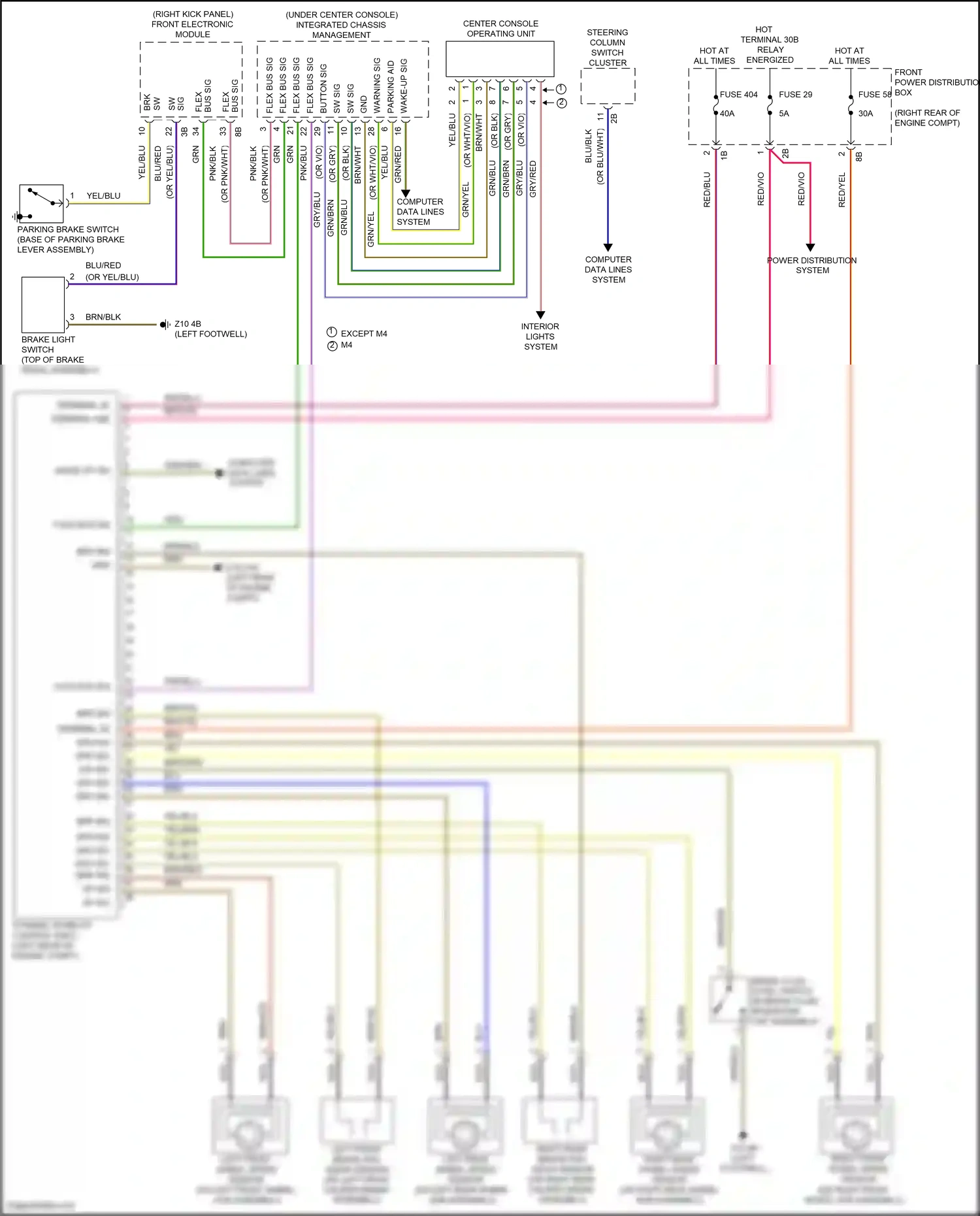 Wiring diagram power distribution system for BMW 4 series Gran Coupe F36 (2013-2017) (1 of 42)