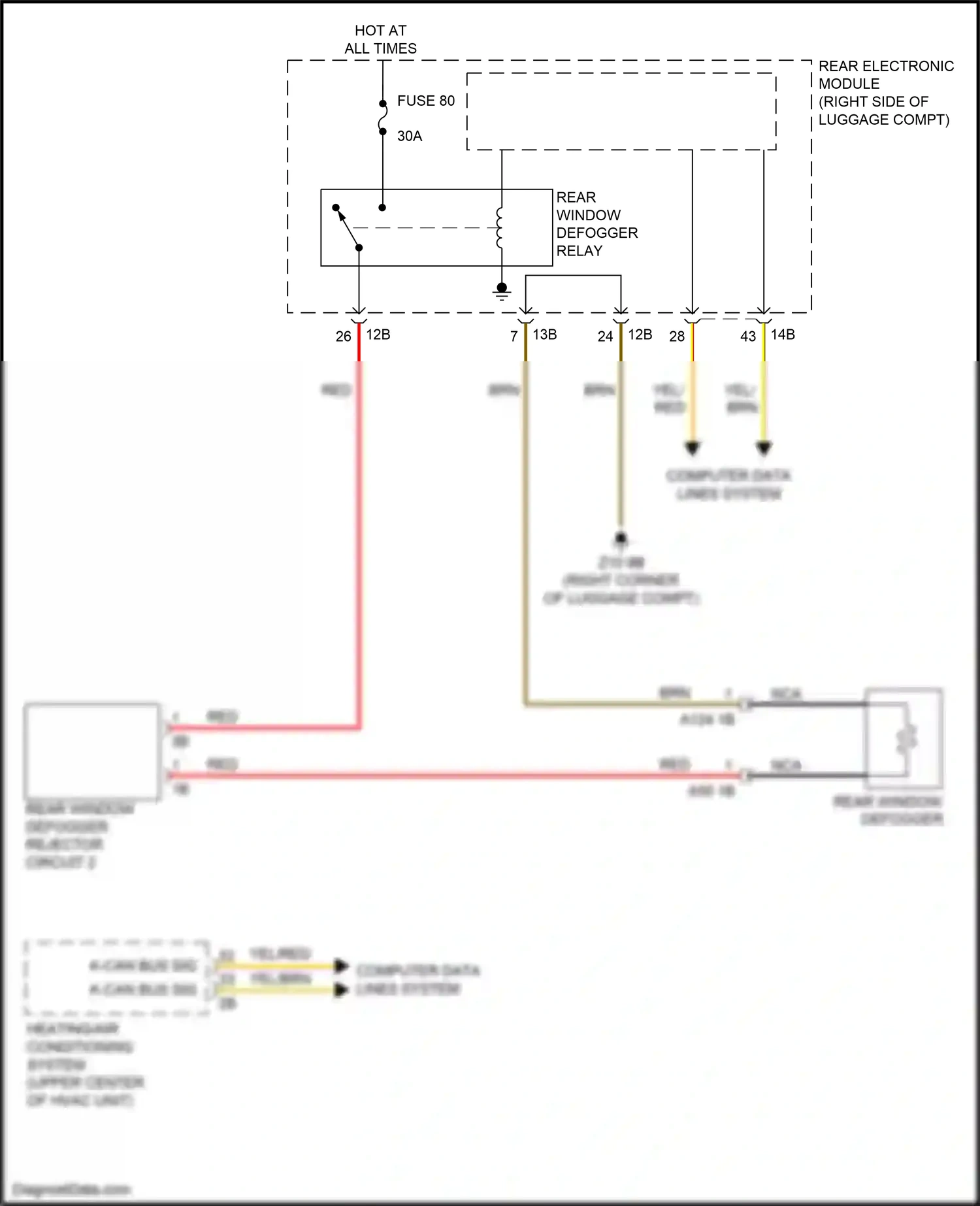 Wiring diagram rear electronic module for BMW 4 series Gran Coupe F36 (2013-2017) (9 of 13)