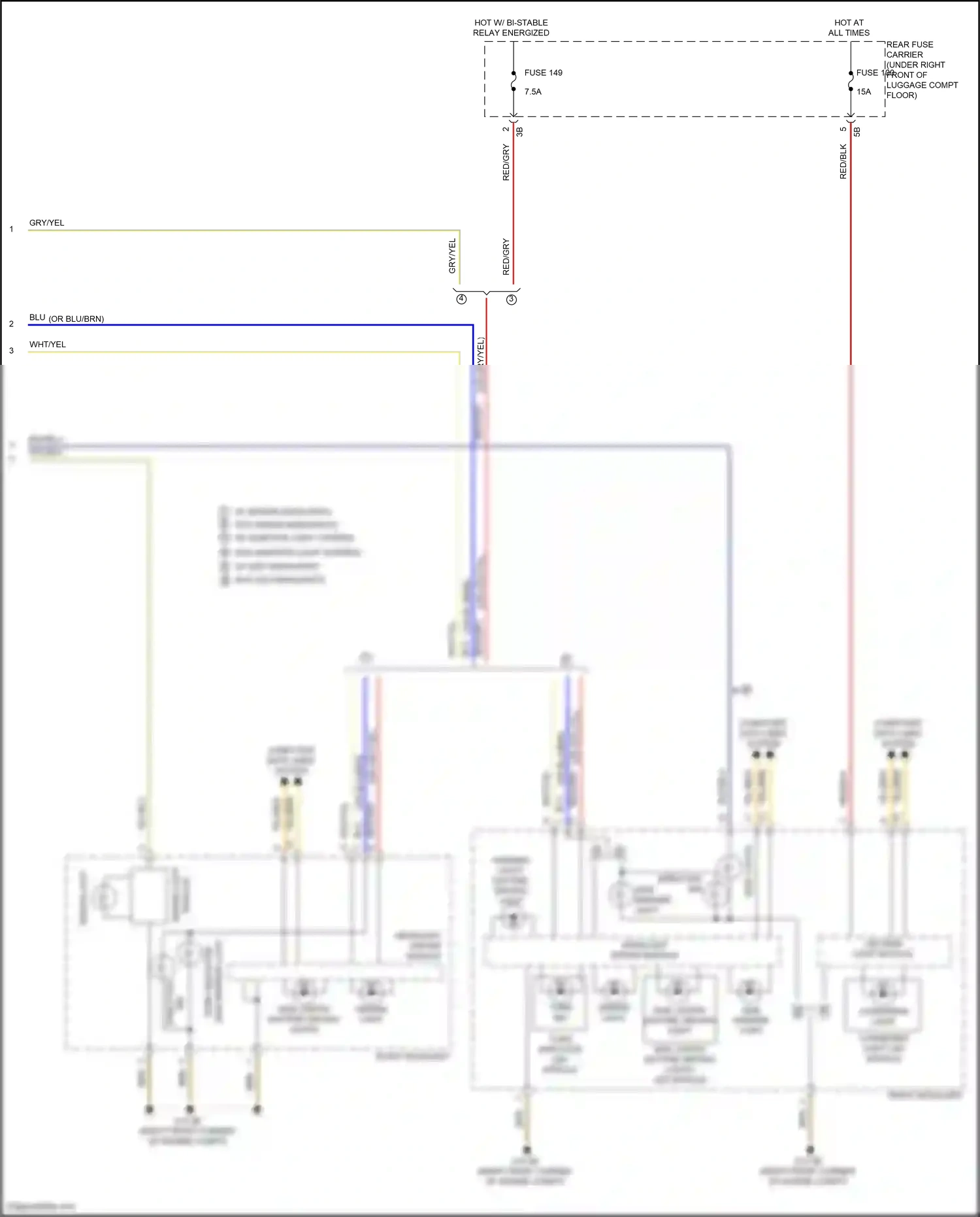 Wiring diagram right headlight for BMW 4 series Gran Coupe F36 (2013-2017) (2 of 7)