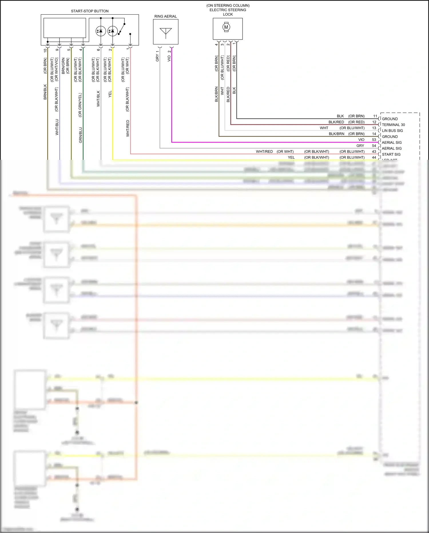 Wiring diagram start stop for BMW 4 series Gran Coupe F36 (2013-2017) (1 of 2)