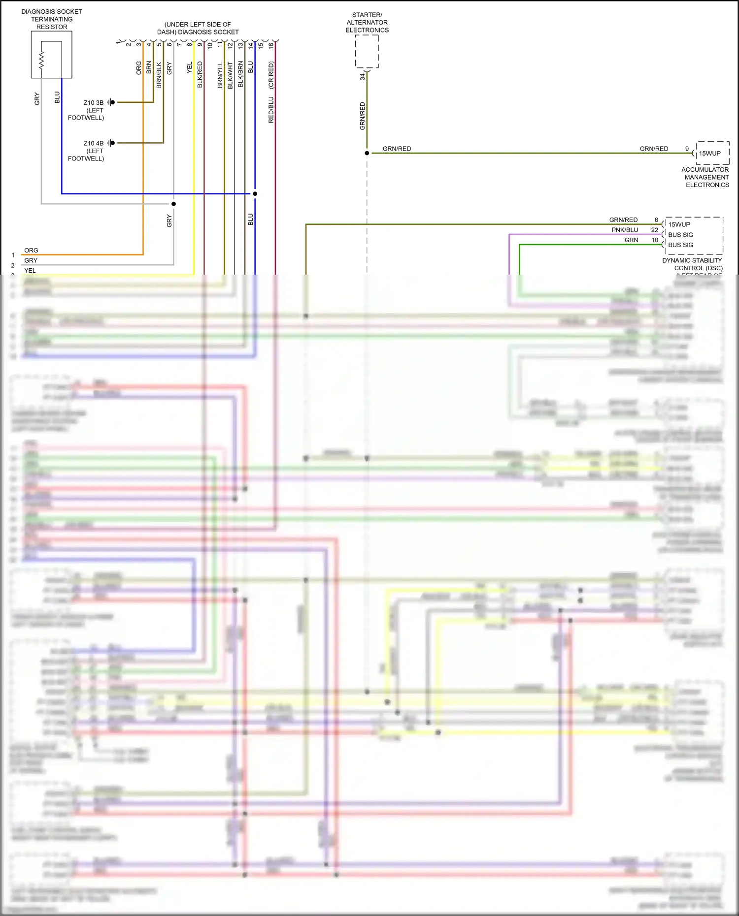 Wiring diagram starter/ alternator electronics for BMW 4 series Gran Coupe F36 (2013-2017) (1 of 1)