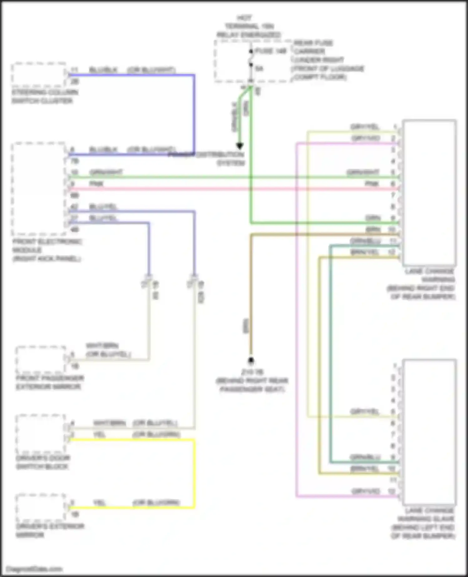 Wiring diagram steering column switch cluster for BMW 4 series Gran Coupe F36 (2013-2017) (7 of 13)