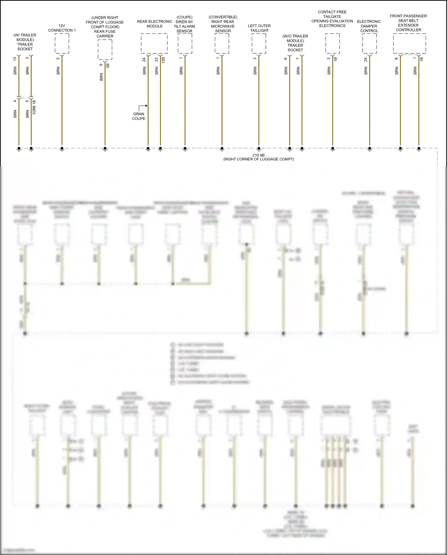 Wiring diagram trailer socket for BMW 4 series Gran Coupe F36 (2013-2017) (4 of 7)