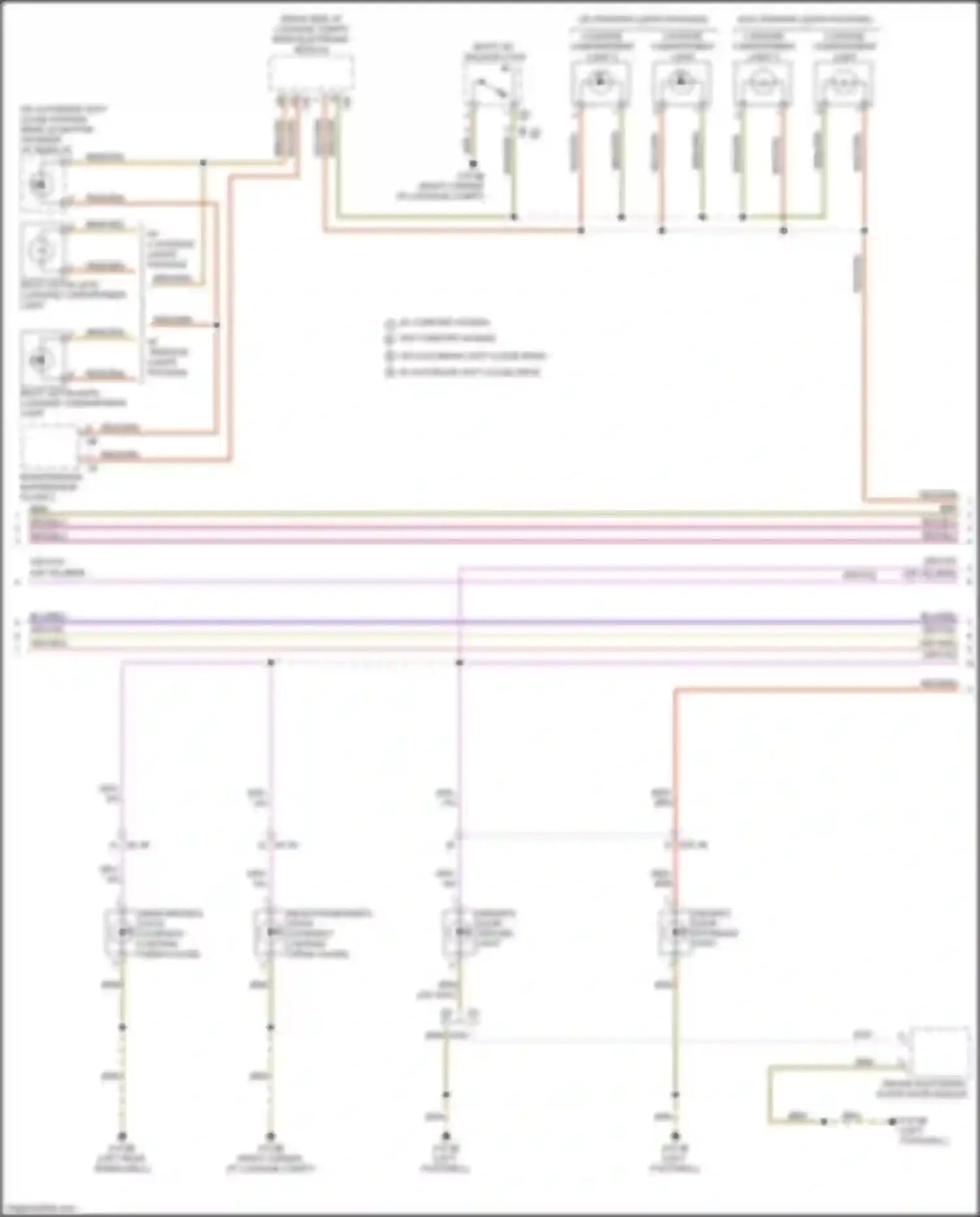 Wiring diagram w/o automatic soft close drive w/ automatic soft close drive for BMW 4 series Gran Coupe F36 (2013-2017) (1 of 1)