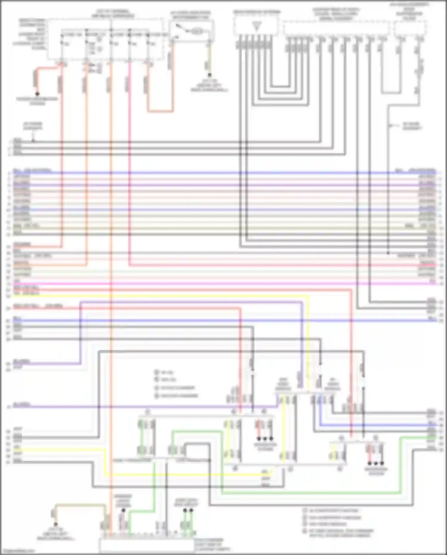 Wiring diagram w/o start/stop function for BMW 4 series Gran Coupe F36 (2013-2017) (1 of 2)