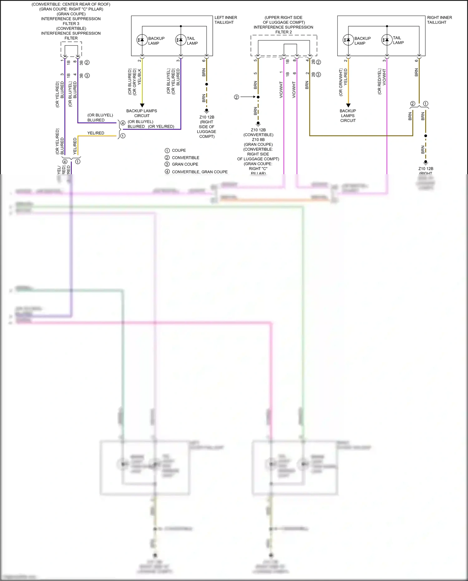 BMW 4 series Gran Coupe G26 (2020-2024) interference suppression filter 3 wiring diagram  (3 of 4)