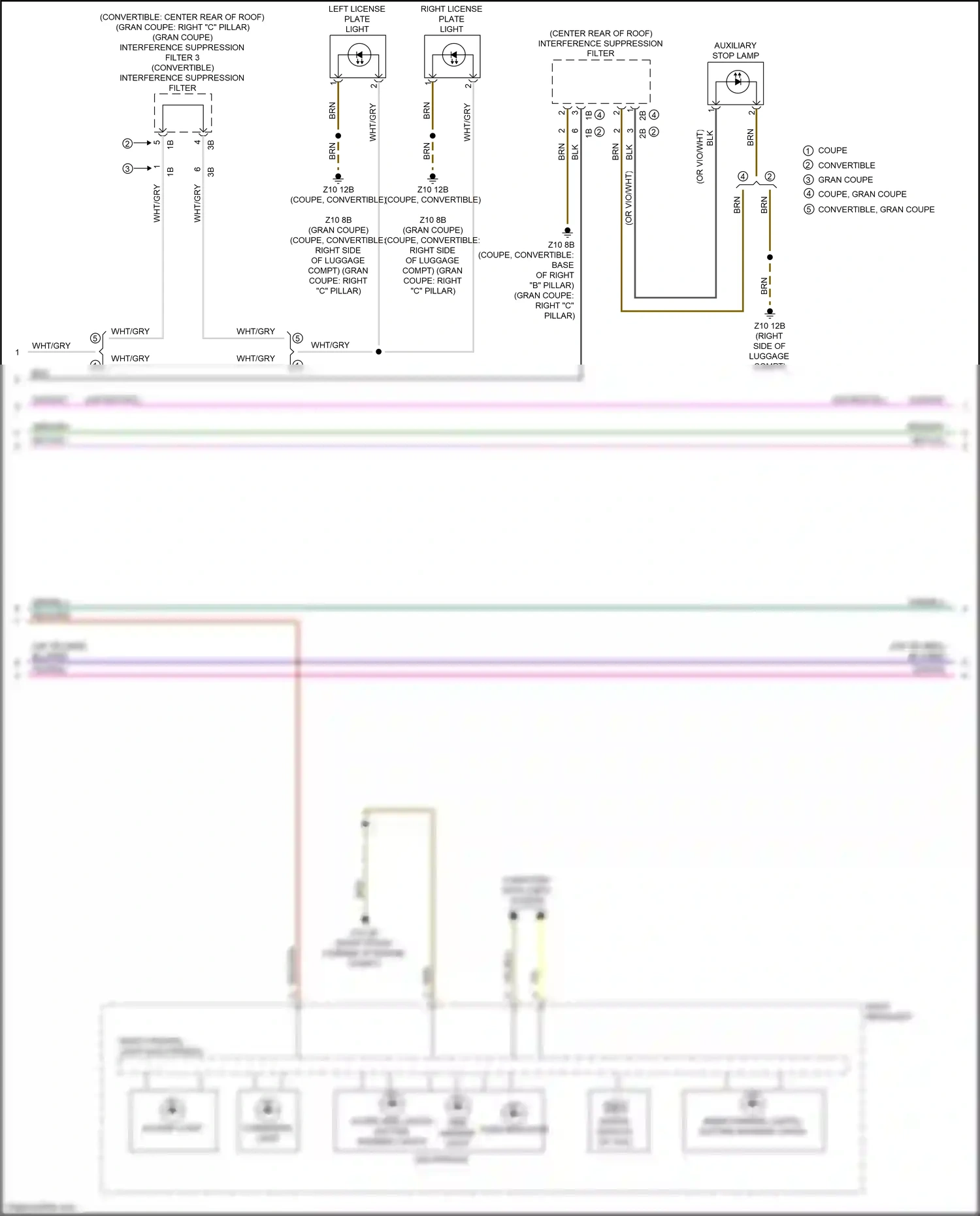 BMW 4 series Gran Coupe G26 (2020-2024) interference suppression filter 3 wiring diagram  (2 of 4)