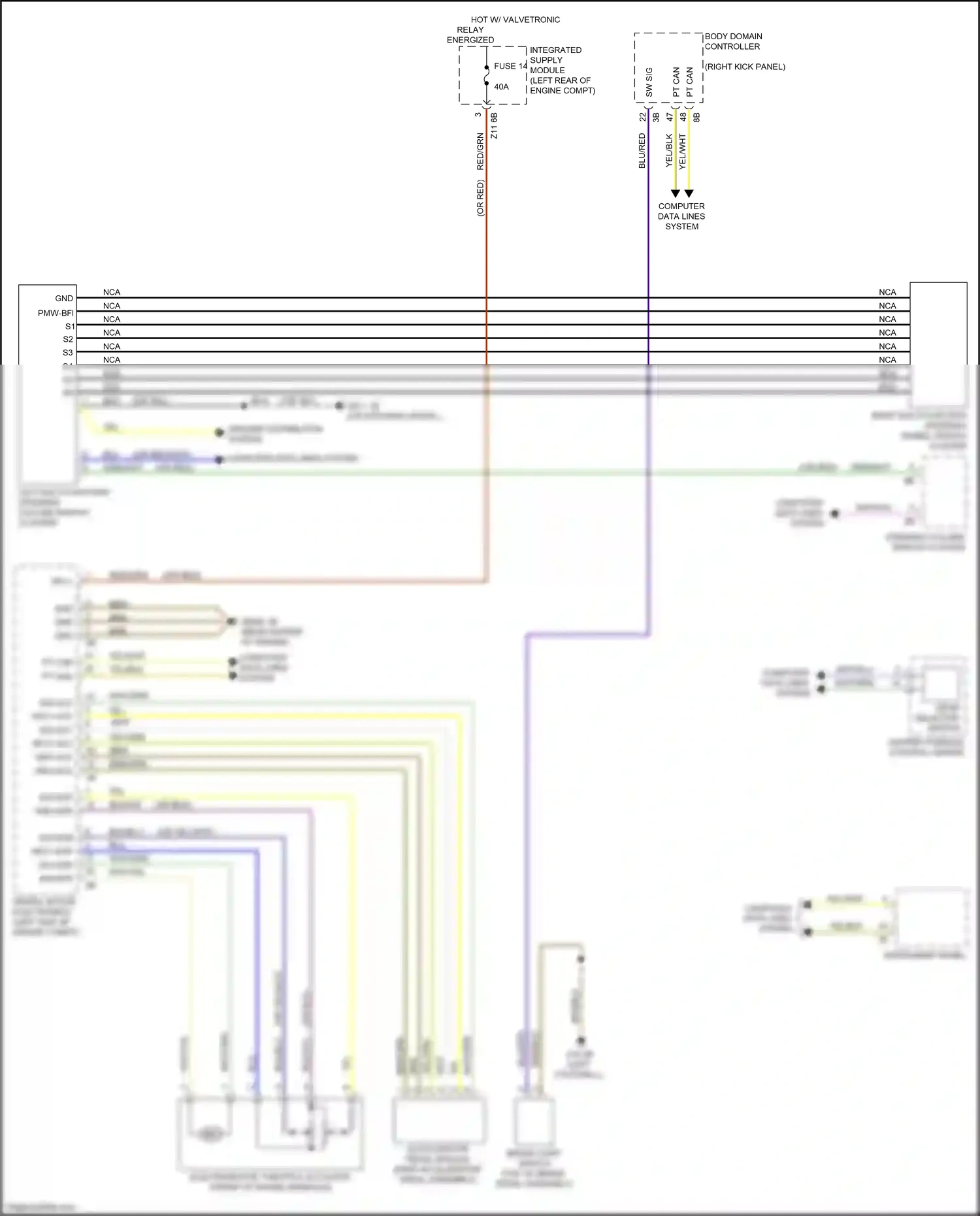 BMW 4 series Gran Coupe G26 (2020-2024) left multi-function steering column switch cluster wiring diagram  (2 of 4)