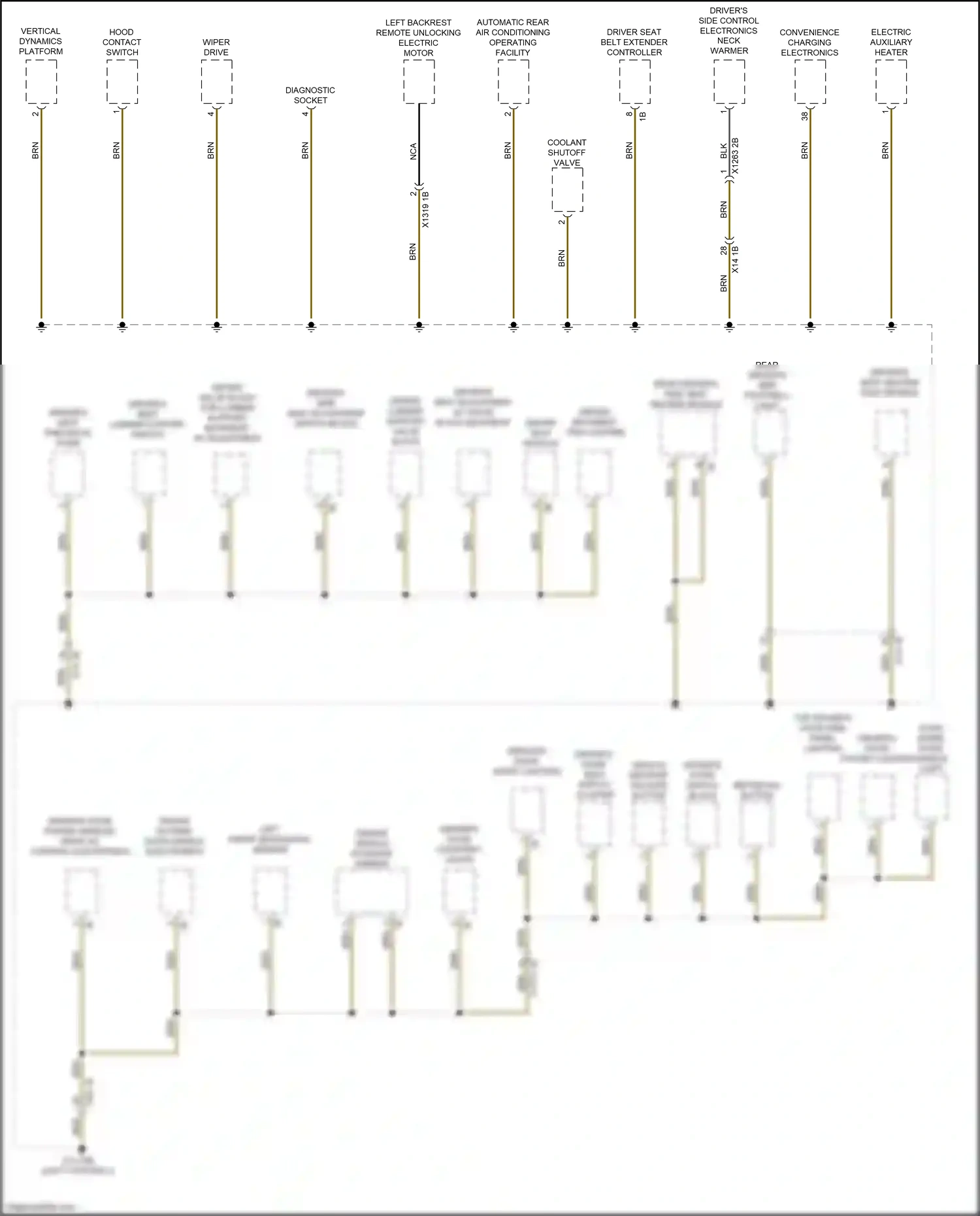 BMW 4 series Gran Coupe G26 (2020-2024) vertical dynamics platform wiring diagram  (1 of 3)