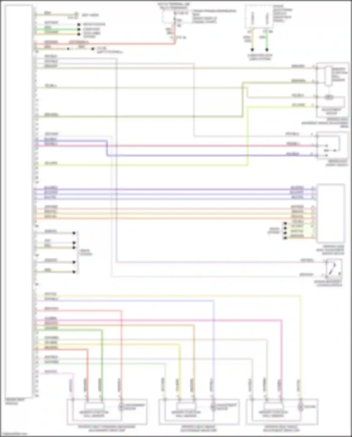 Wiring diagram driver's seat forward/ backward adjustment drive unit for BMW 4 series F32/F33 facelift (2017-2020) (1 of 2)