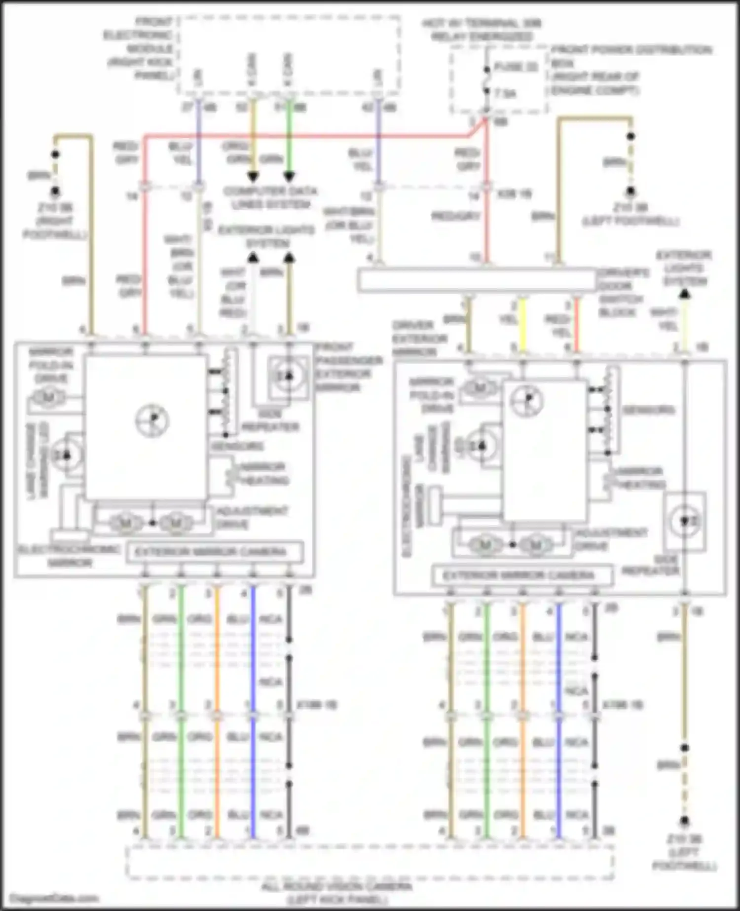 Wiring diagram fuse 22 for BMW 4 series F32/F33 facelift (2017-2020) (3 of 7)