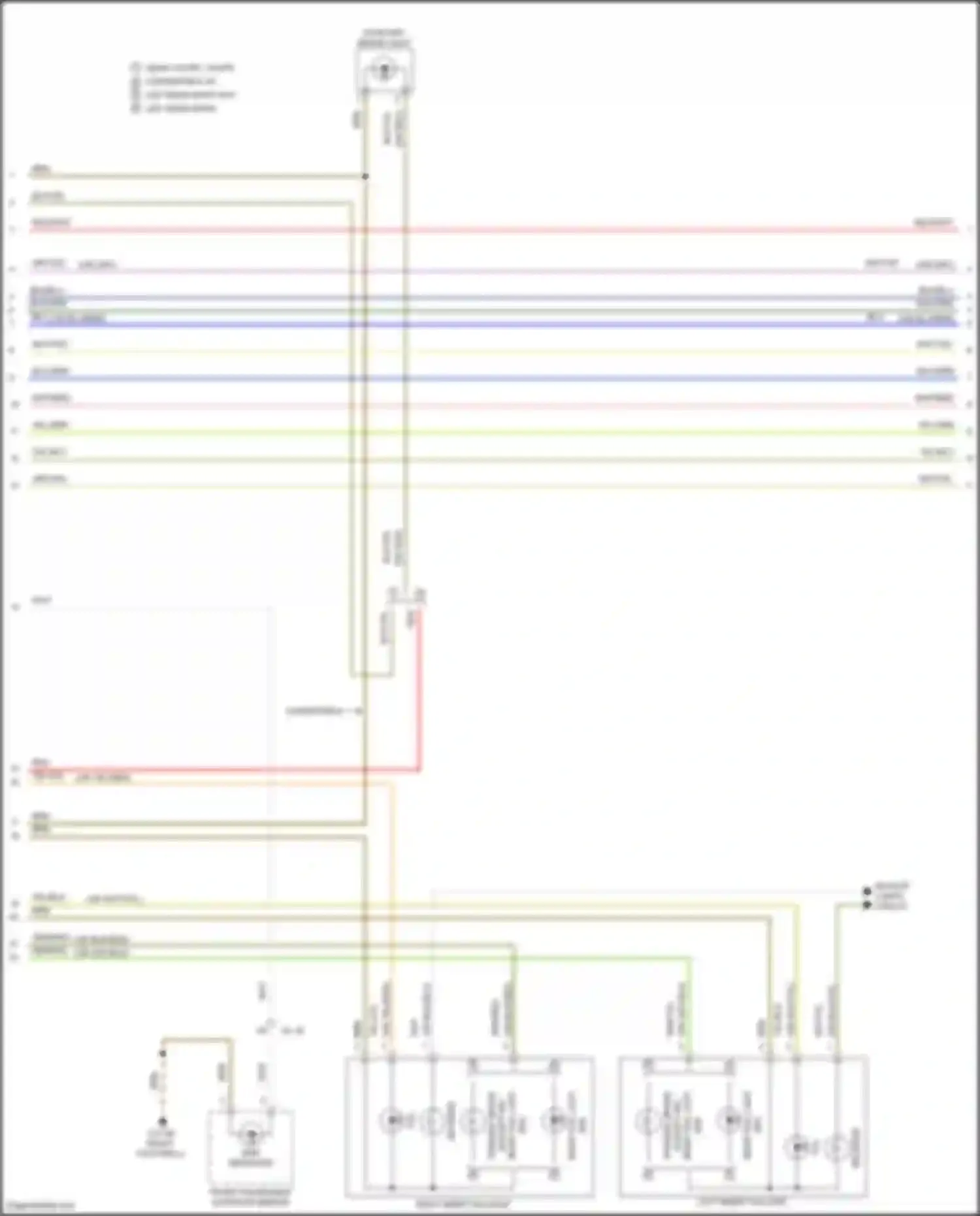 Wiring diagram left inner taillight for BMW 4 series F32/F33 facelift (2017-2020) (2 of 4)