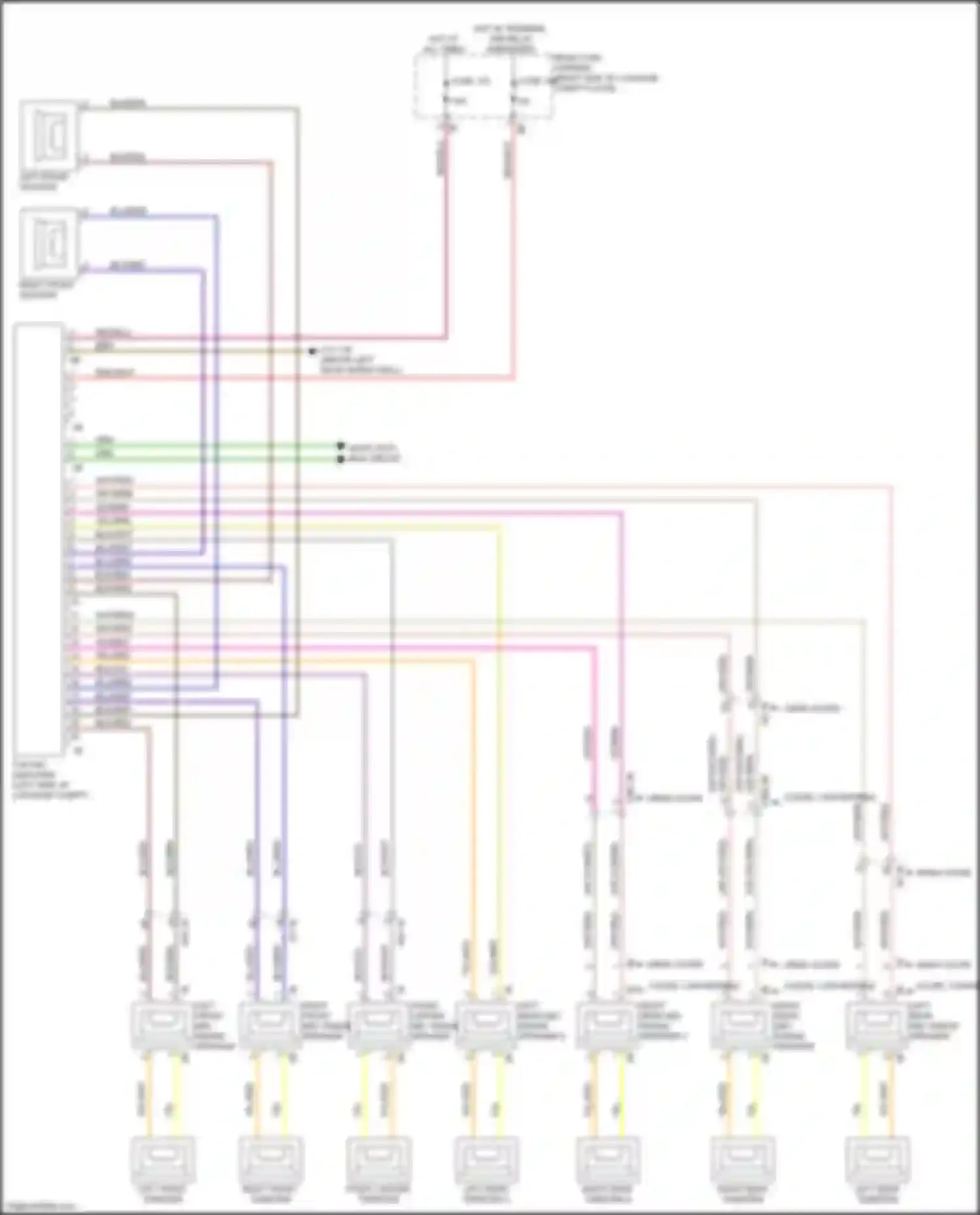 Wiring diagram left rear mid- range speaker 2 for BMW 4 series F32/F33 facelift (2017-2020) (2 of 2)