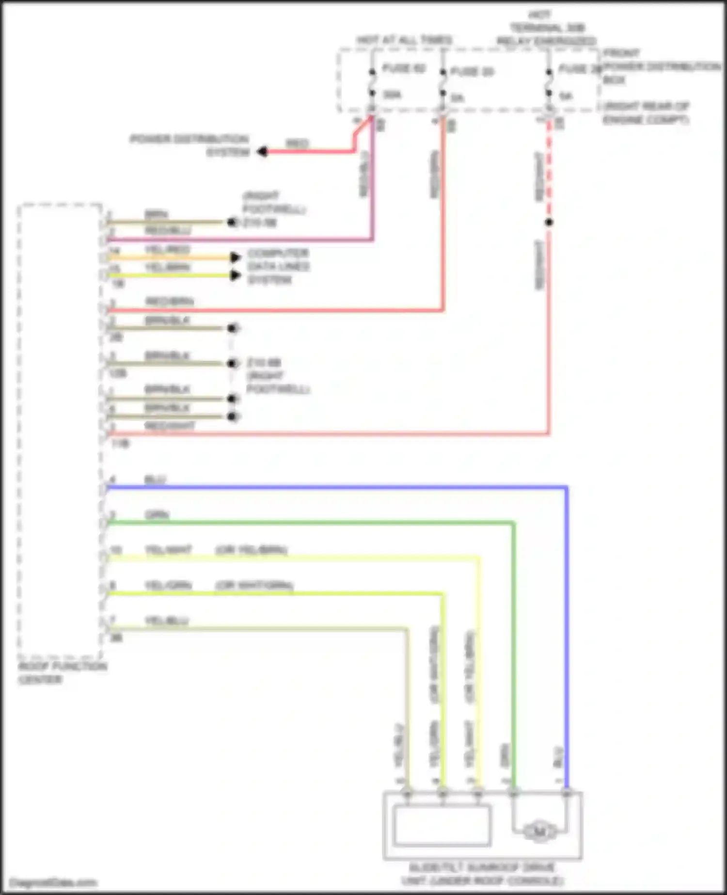 Wiring diagram relay energized for BMW 4 series F32/F33 facelift (2017-2020) (7 of 59)