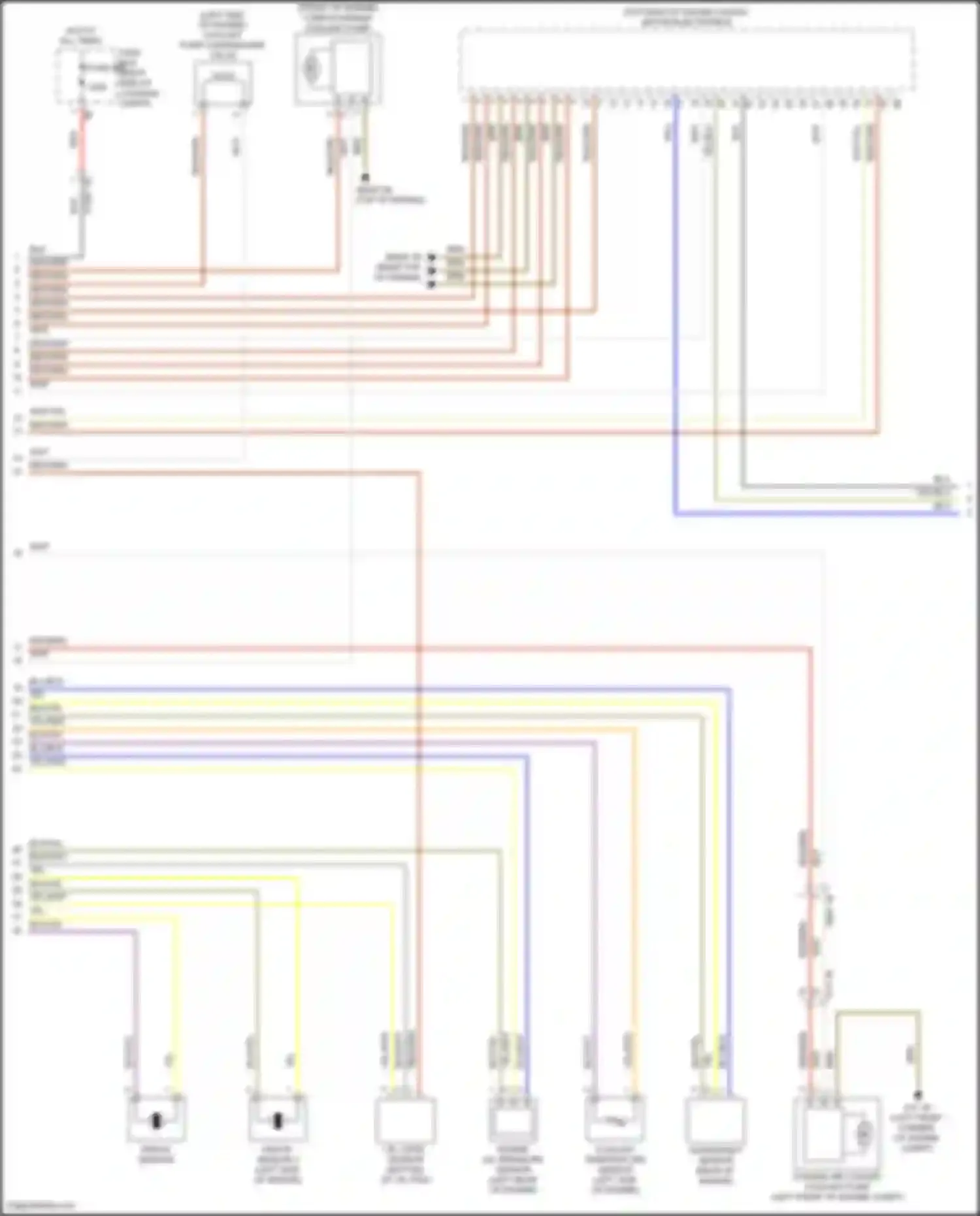 Wiring diagram top of engine) for BMW 4 series F32/F33 facelift (2017-2020) (4 of 4)