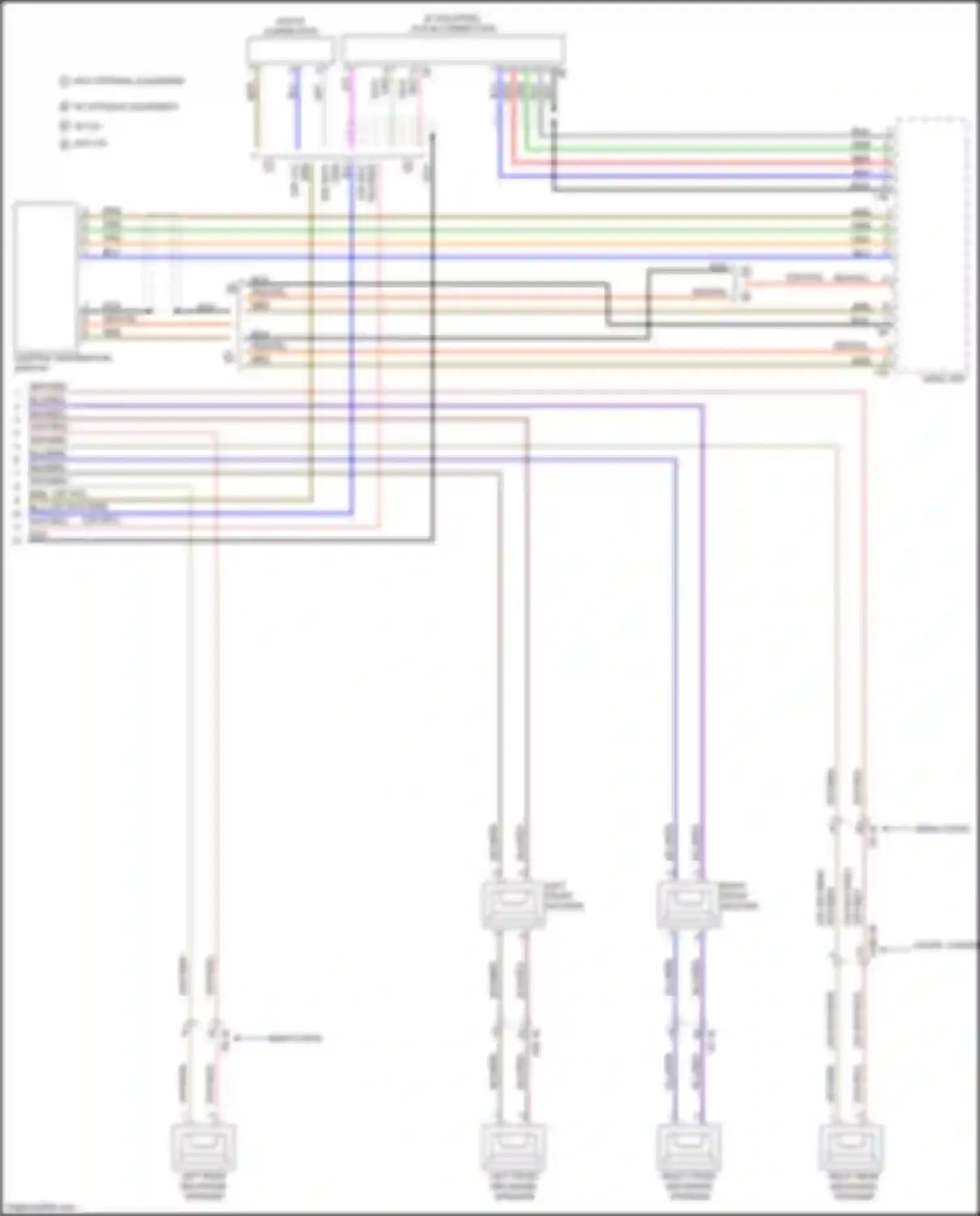 Wiring diagram w/ optional equipment for BMW 4 series F32/F33 facelift (2017-2020) (1 of 4)