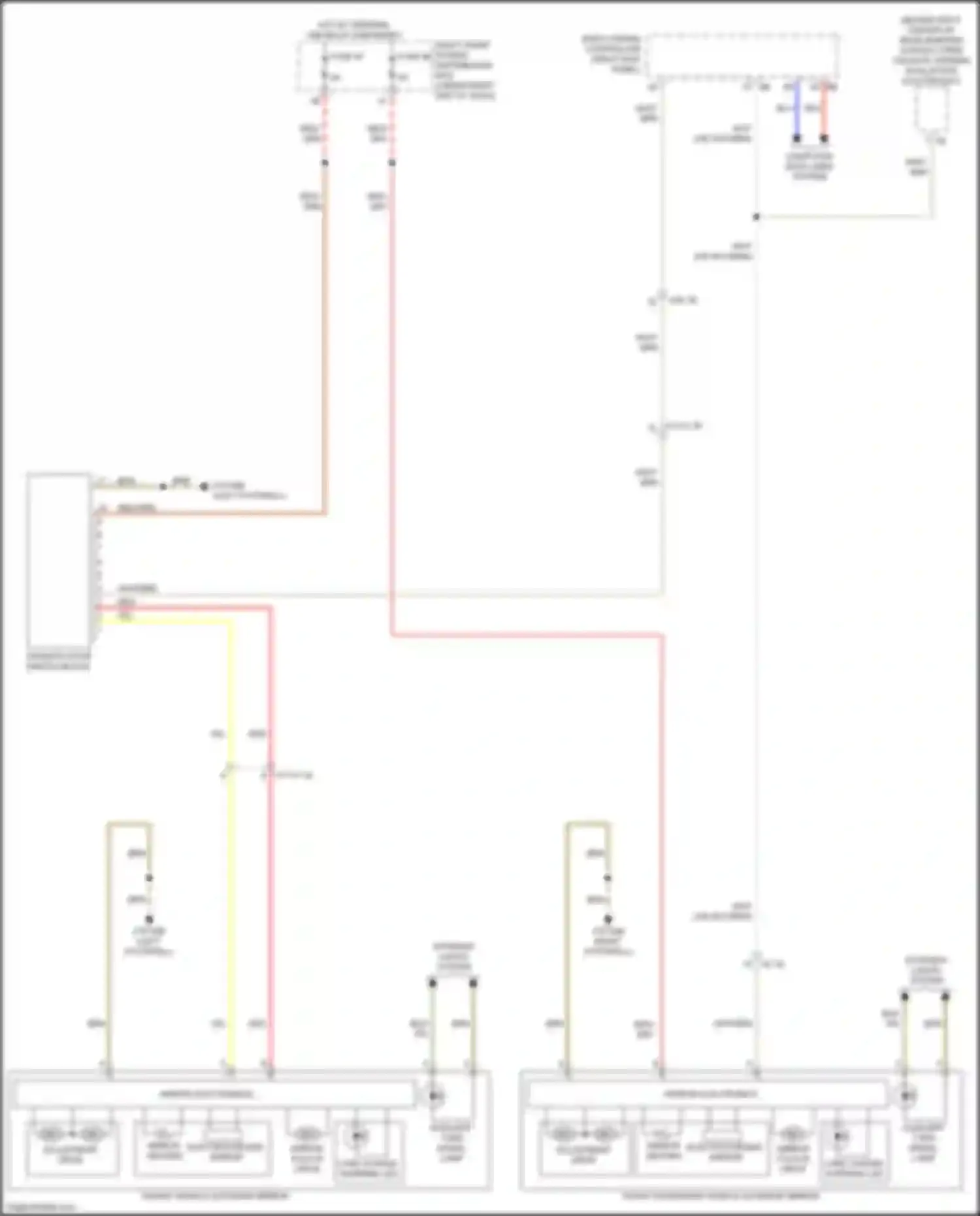 Wiring diagram auxiliary turn signal lamp for BMW 4 series G22/G23 (2020-2024) (3 of 3)