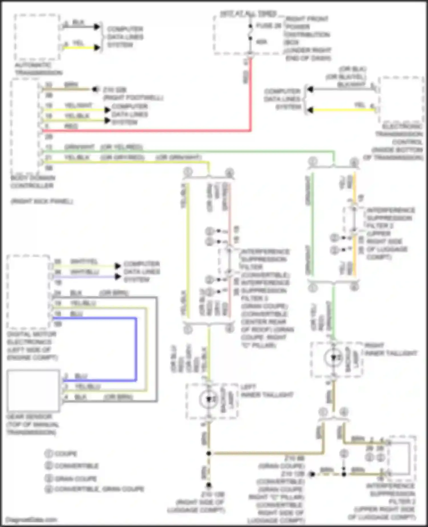 Wiring diagram computer data lines system for BMW 4 series G22/G23 (2020-2024) (91 of 96)