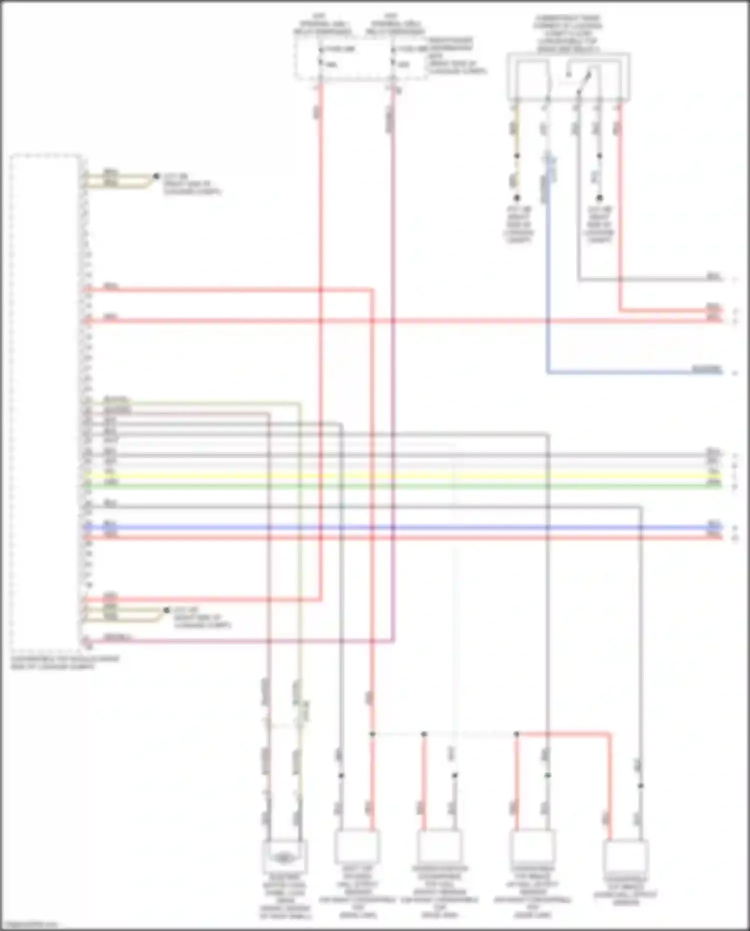 Wiring diagram convertible top brace up hall effect sensor for BMW 4 series G22/G23 (2020-2024) (1 of 1)