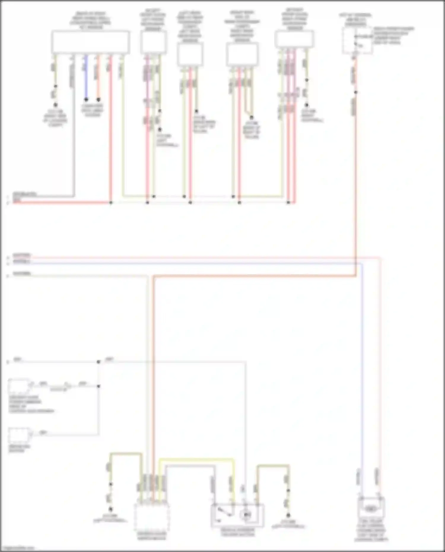Wiring diagram driver's door power window drive w/ control electronics for BMW 4 series G22/G23 (2020-2024) (1 of 7)