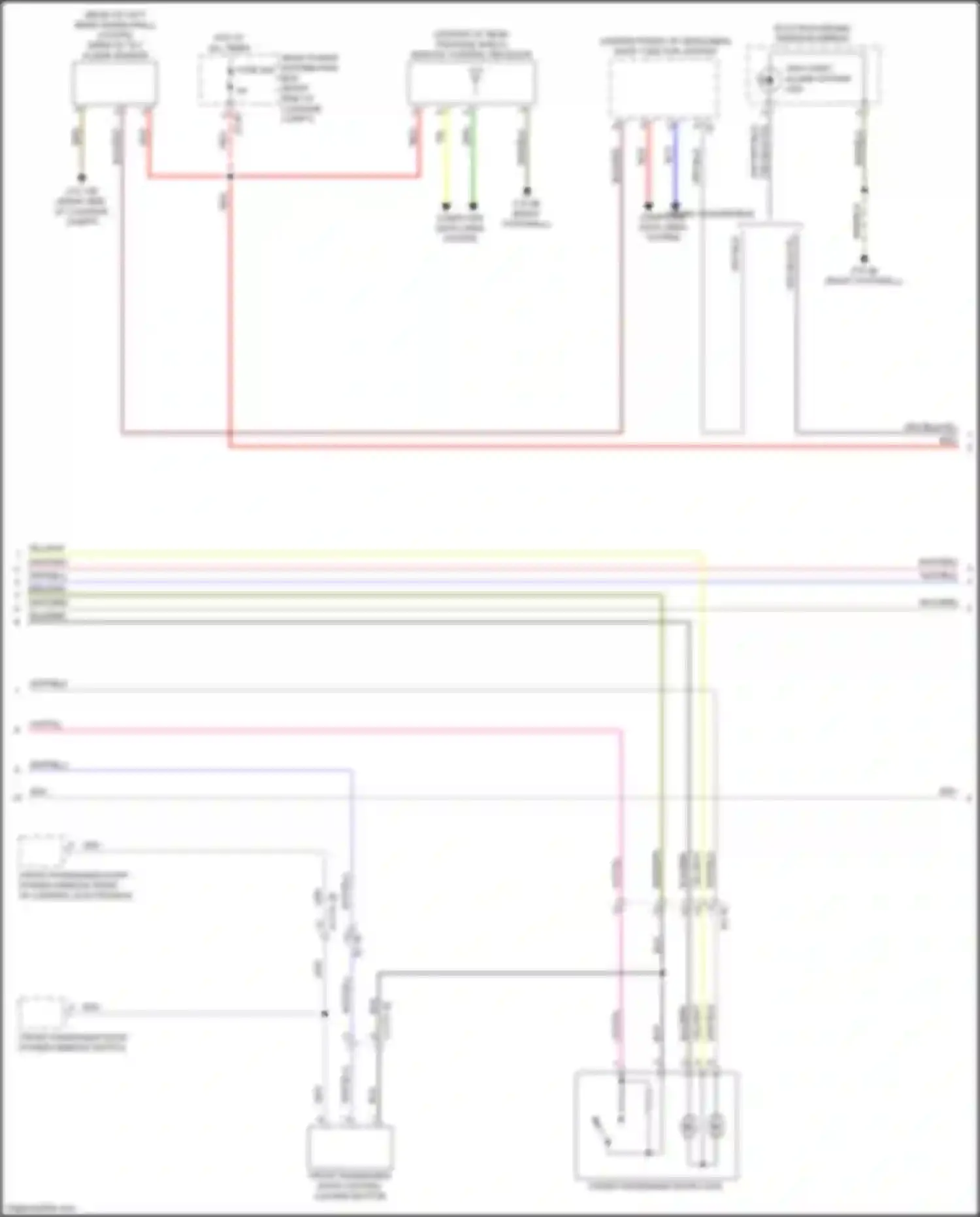 Wiring diagram front passenger door central locking button for BMW 4 series G22/G23 (2020-2024) (1 of 4)