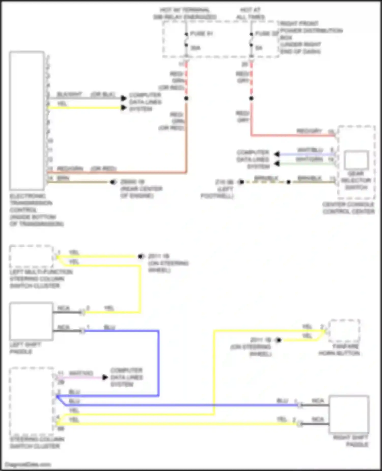 Wiring diagram left multi-function steering column switch cluster for BMW 4 series G22/G23 (2020-2024) (1 of 4)