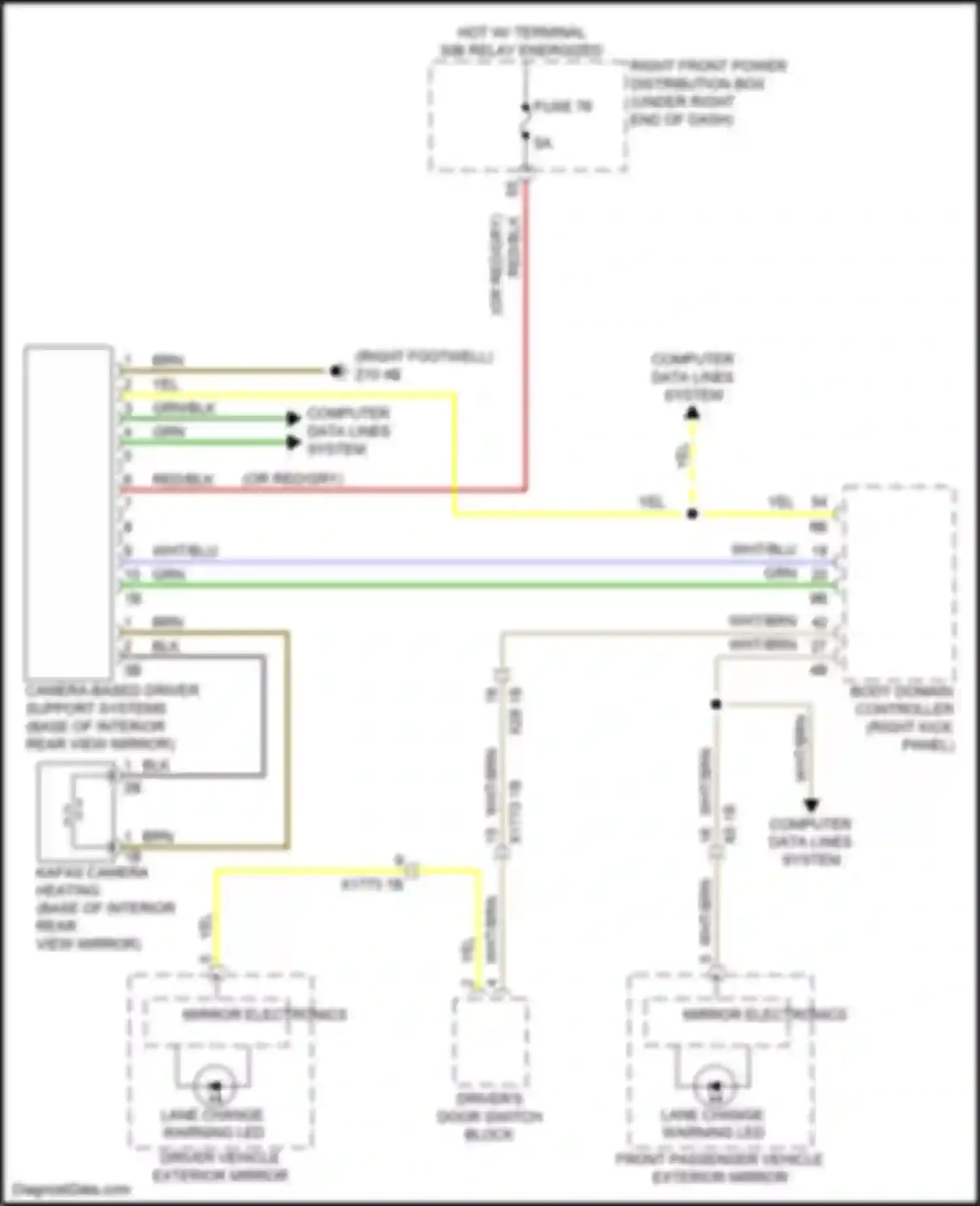 Wiring diagram mirror electronics for BMW 4 series G22/G23 (2020-2024) (1 of 2)