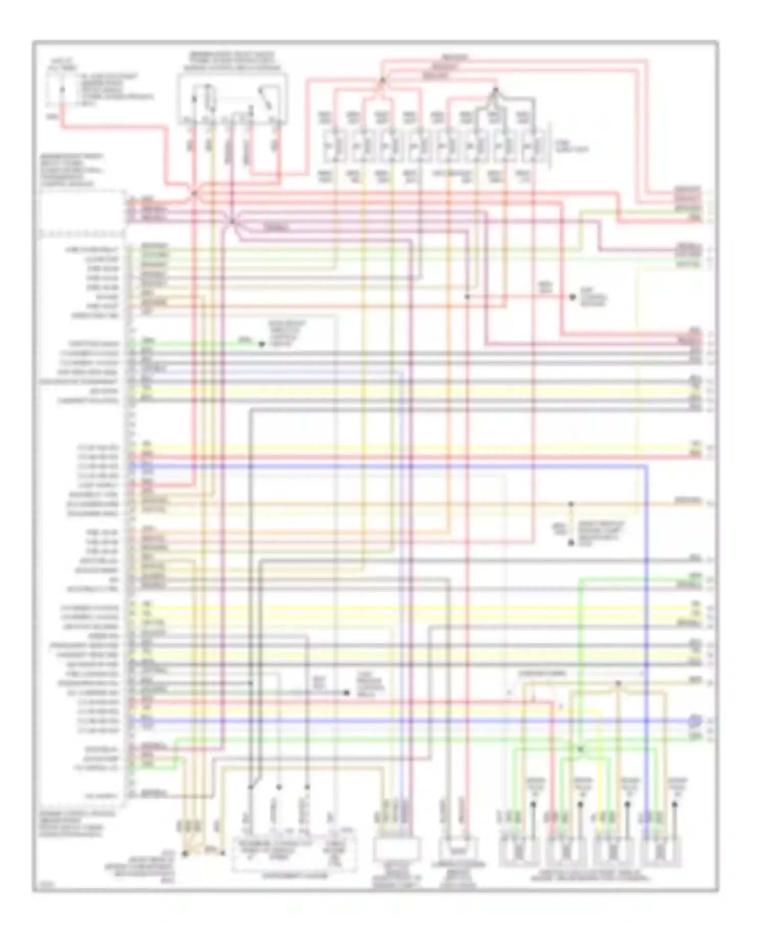 5 series BMW E34 (1988-1996): Wiring diagram engine performance 4.0ls, early production (1 of 3)