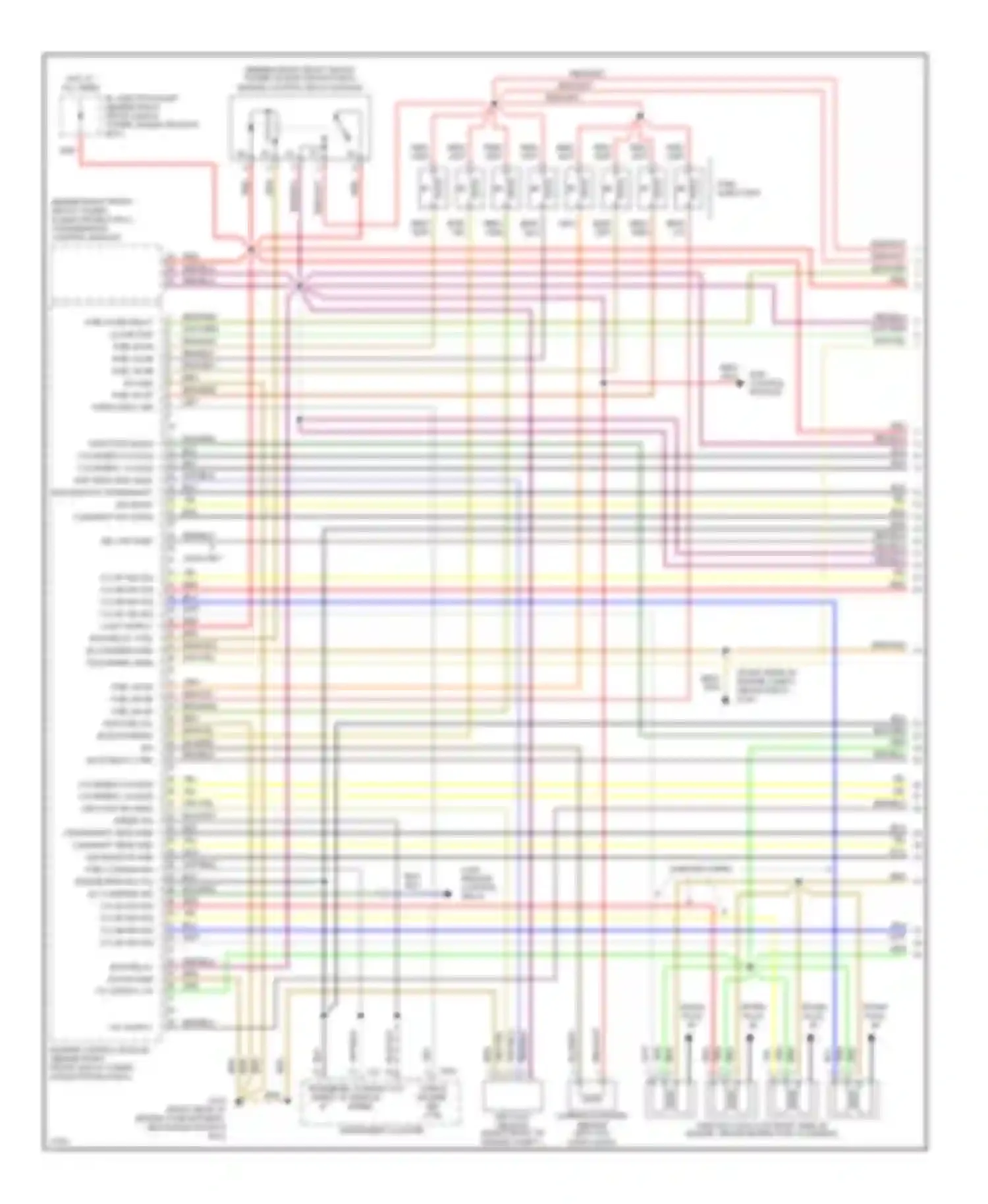 5 series BMW E34 (1988-1996): Wiring diagram engine performance 4.0ls, late production (1 of 3)
