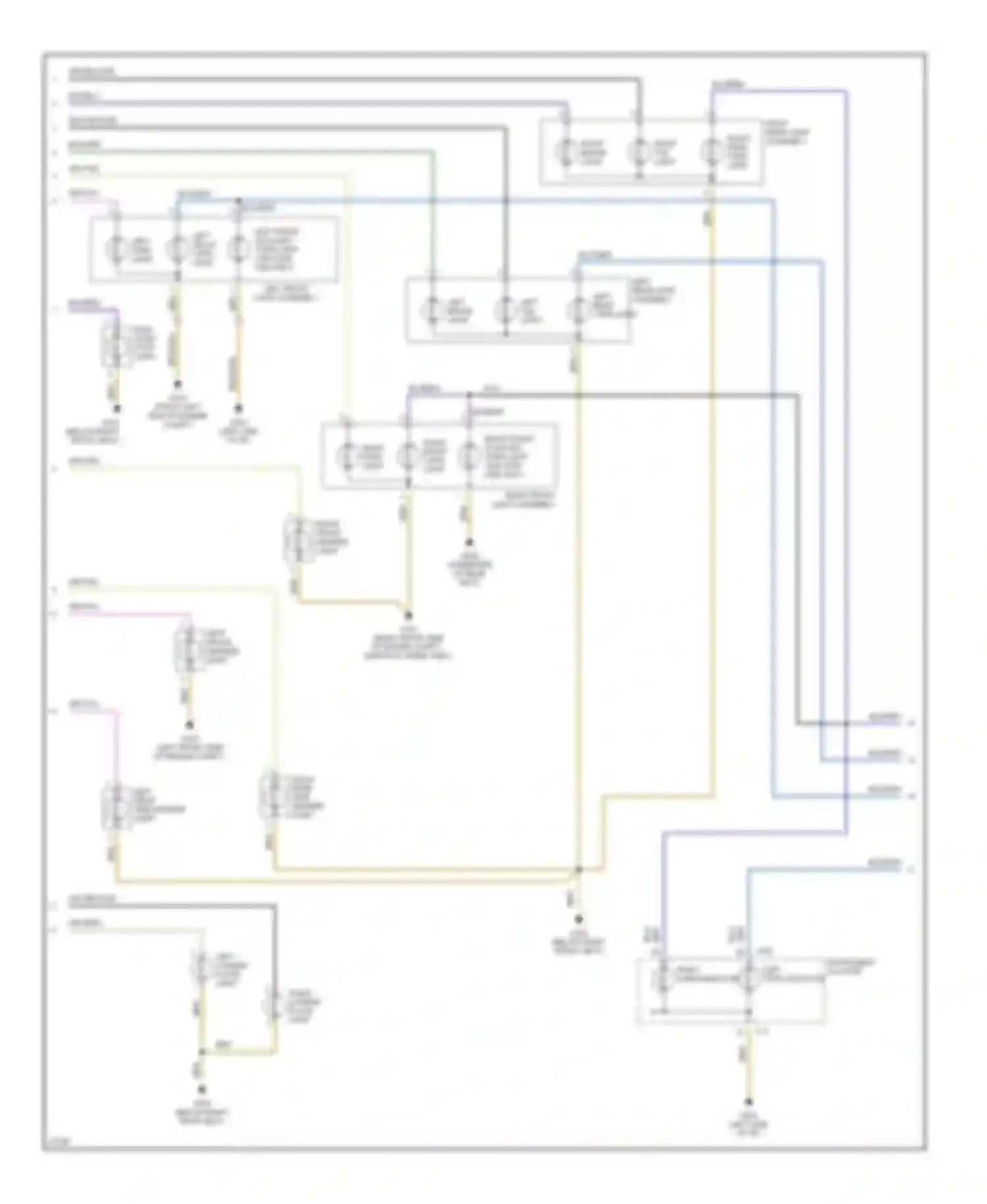 5 series BMW E34 (1988-1996): Exterior light circuit, usa (2 of 3)