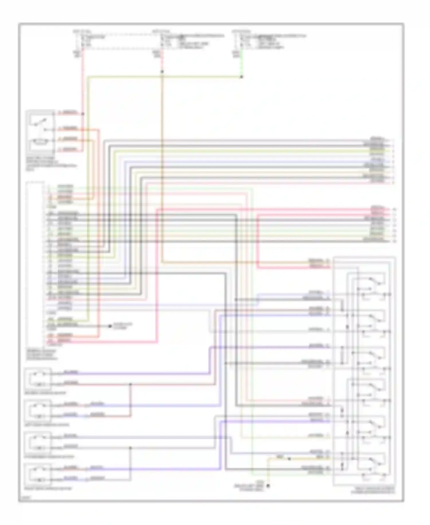 5 series BMW E34 (1988-1996): Power window circuit (1 of 2)