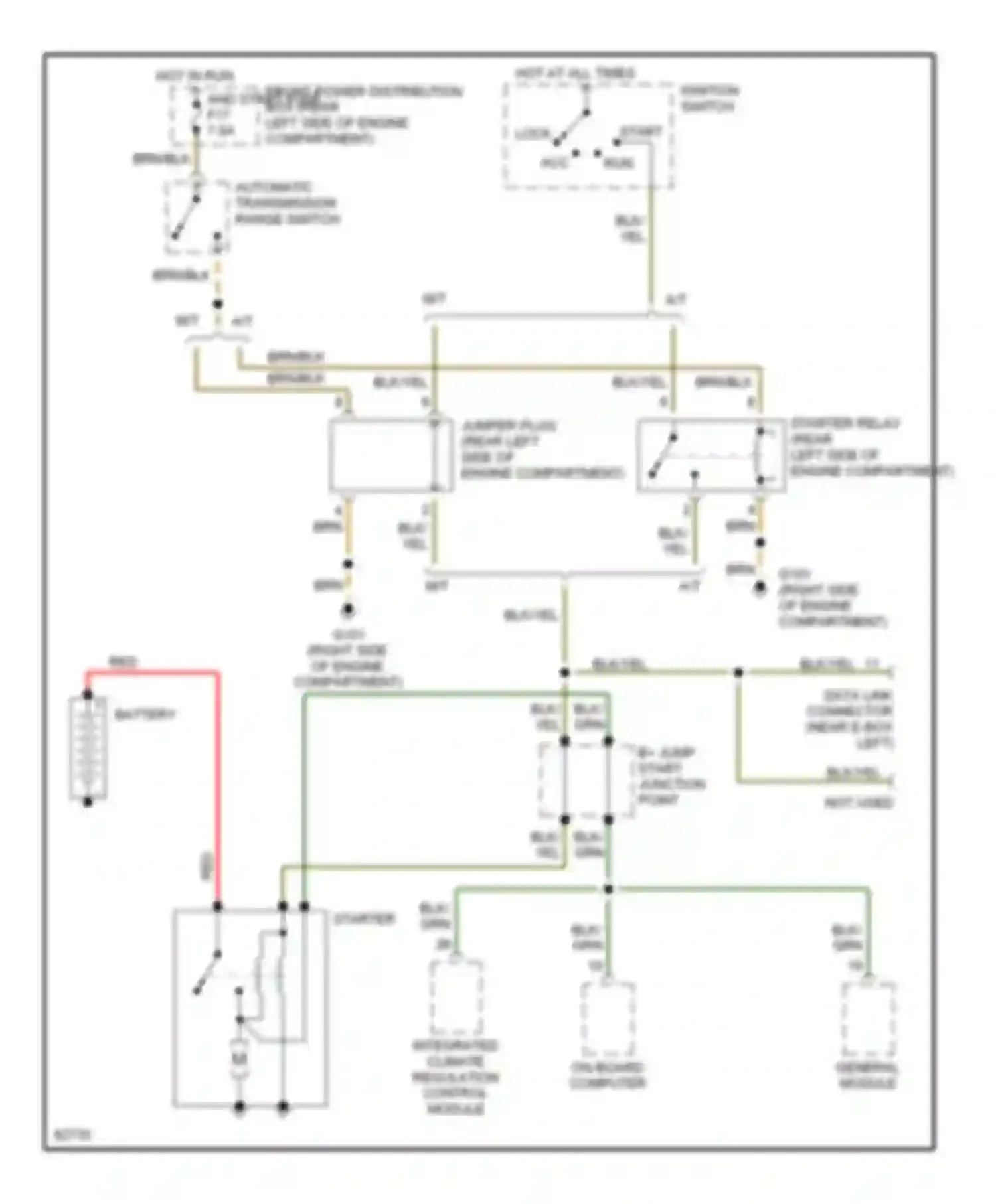 5 series BMW E34 (1988-1996): Starting circuit, early production