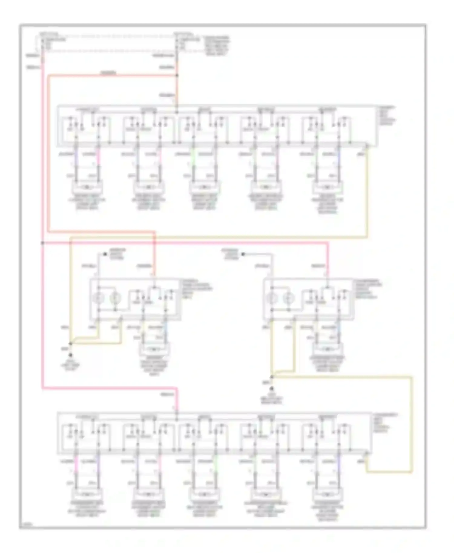 Wiring diagram back front for BMW 5 series E34 (1988-1996) (1 of 1)