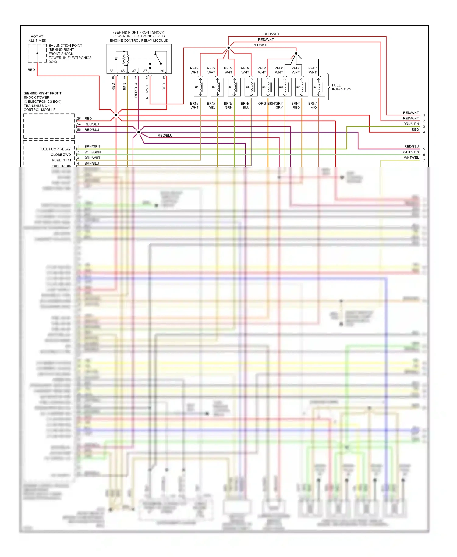 Wiring diagram blu for BMW 5 series E34 (1988-1996) (32 of 35)