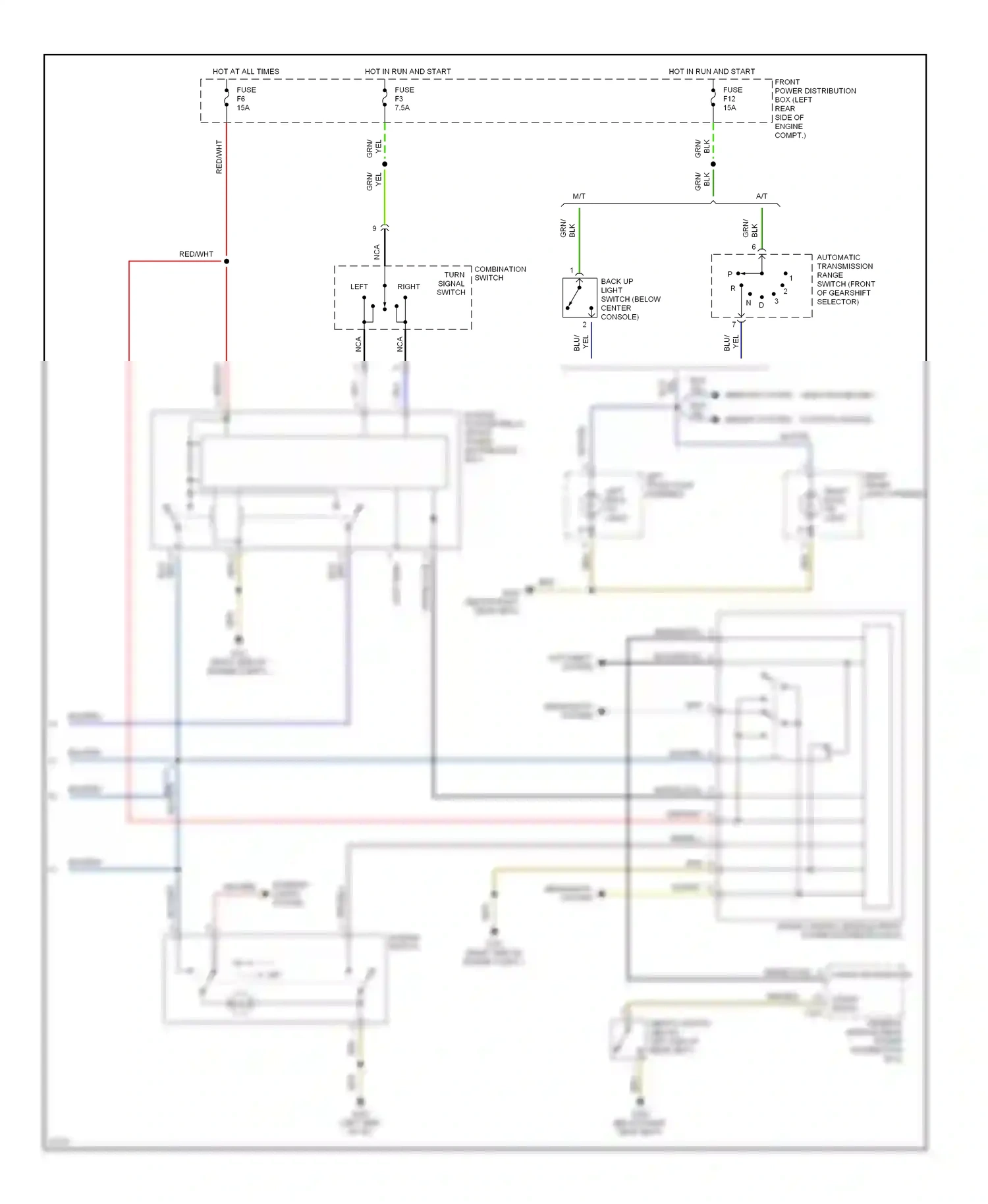 Wiring diagram blu/grn for BMW 5 series E34 (1988-1996) (5 of 17)