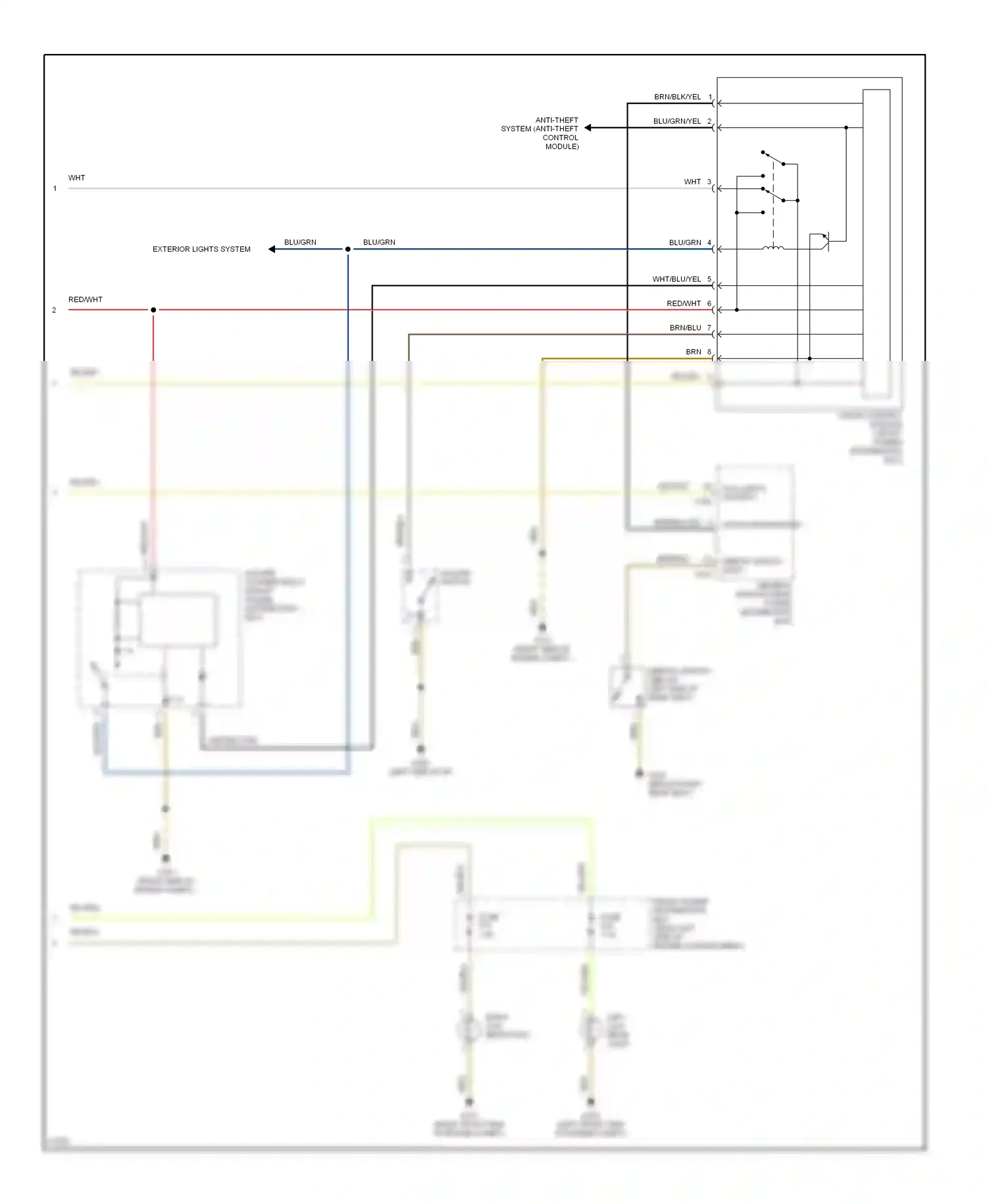 Wiring diagram blu/grn for BMW 5 series E34 (1988-1996) (8 of 17)