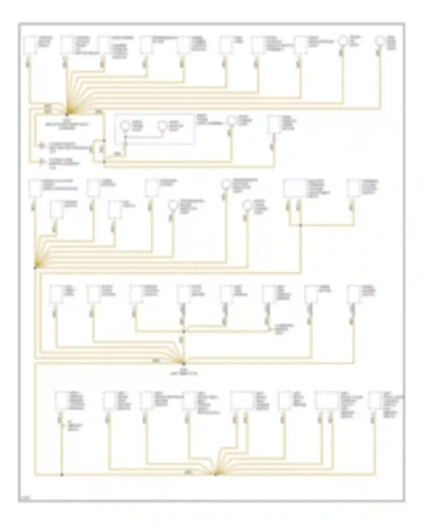 Wiring diagram central locking trunk lid motor relay for BMW 5 series E34 (1988-1996) (1 of 2)