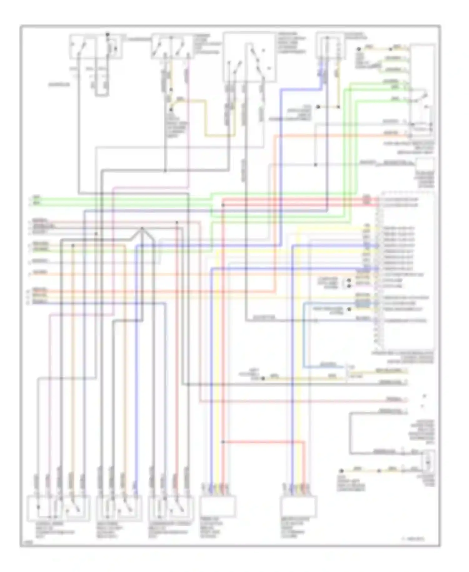 Wiring diagram computer data lines system for BMW 5 series E34 (1988-1996) (1 of 2)
