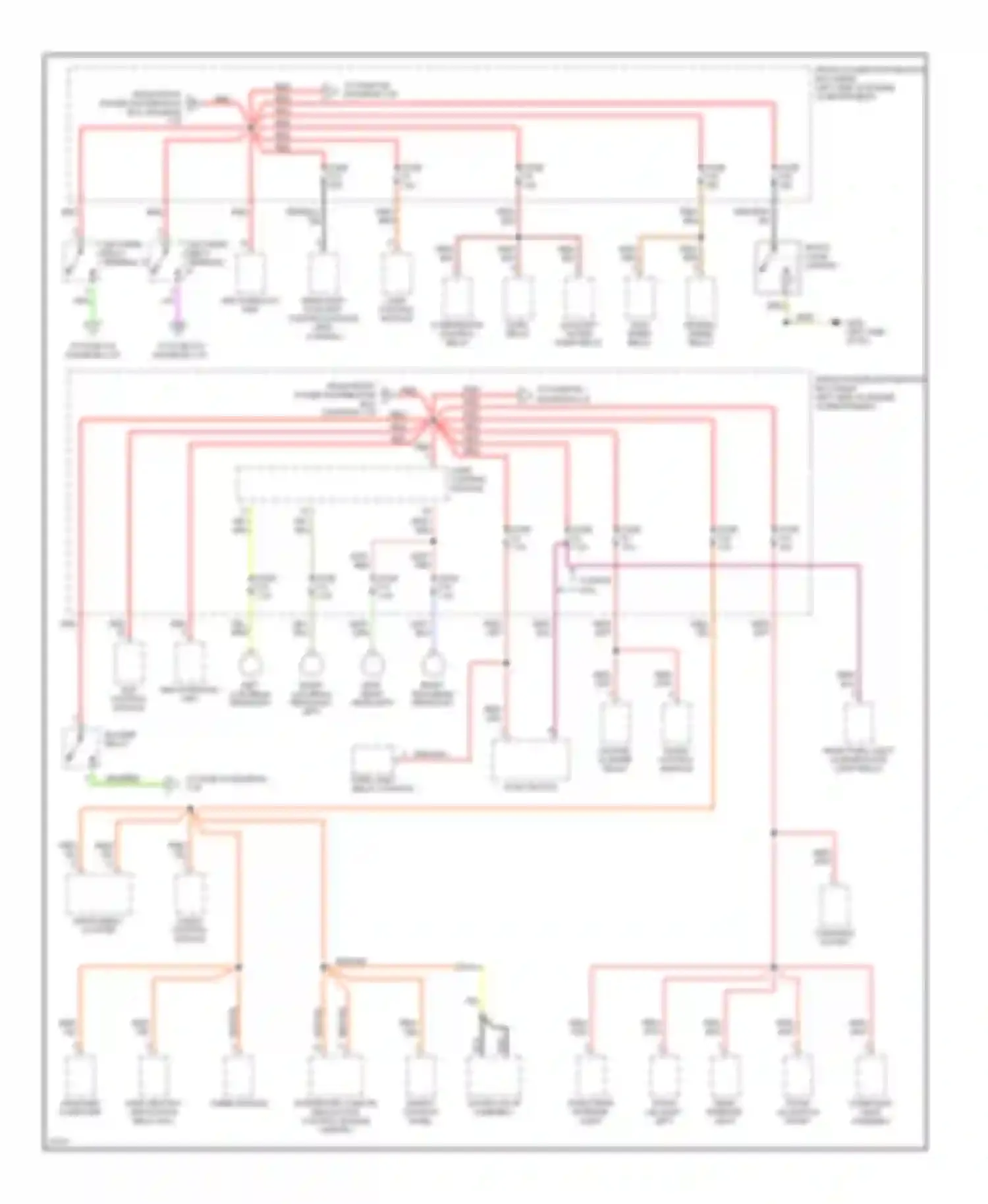 Wiring diagram crash control module for BMW 5 series E34 (1988-1996) (2 of 2)