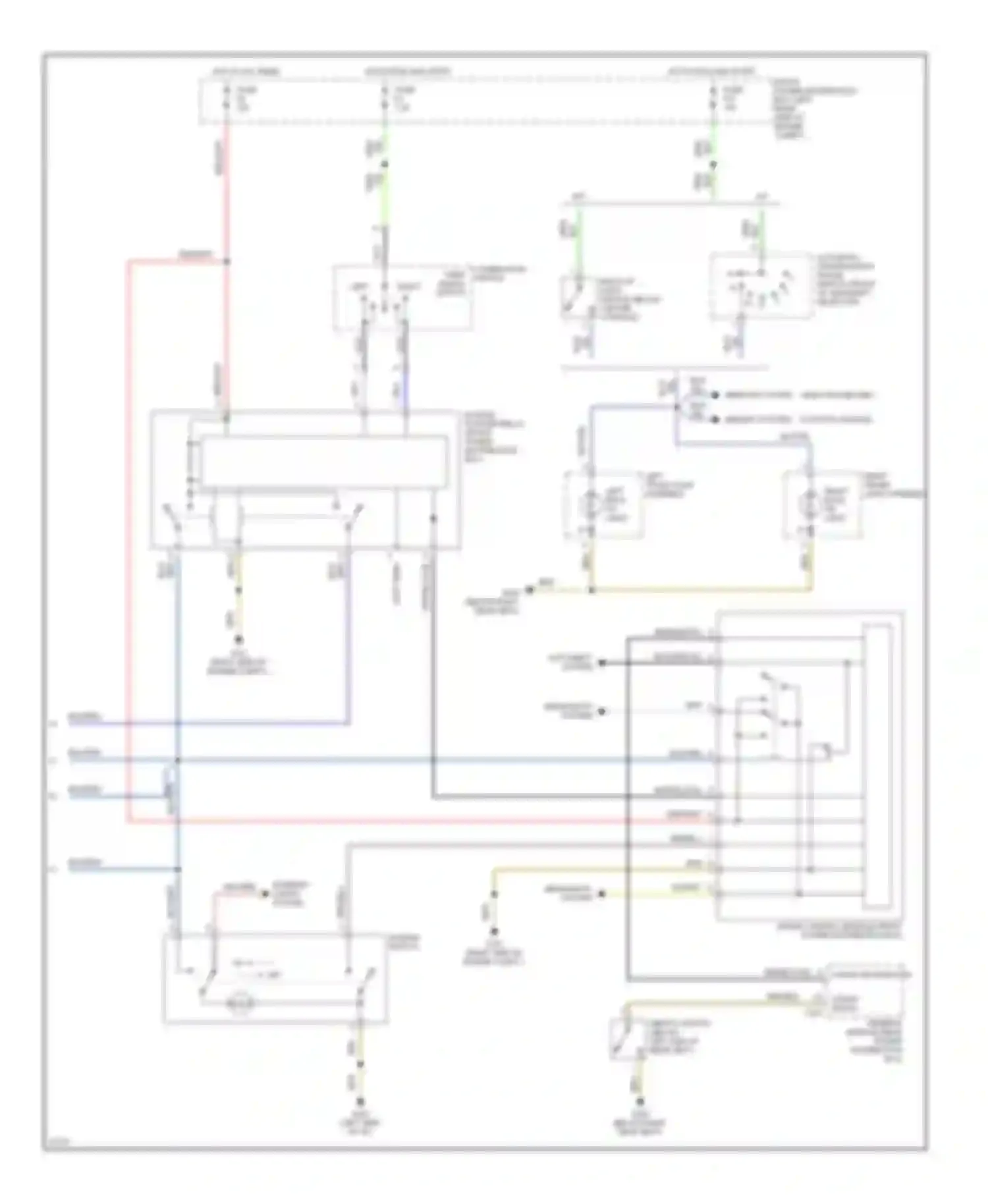 Wiring diagram crash signal for BMW 5 series E34 (1988-1996) (1 of 3)