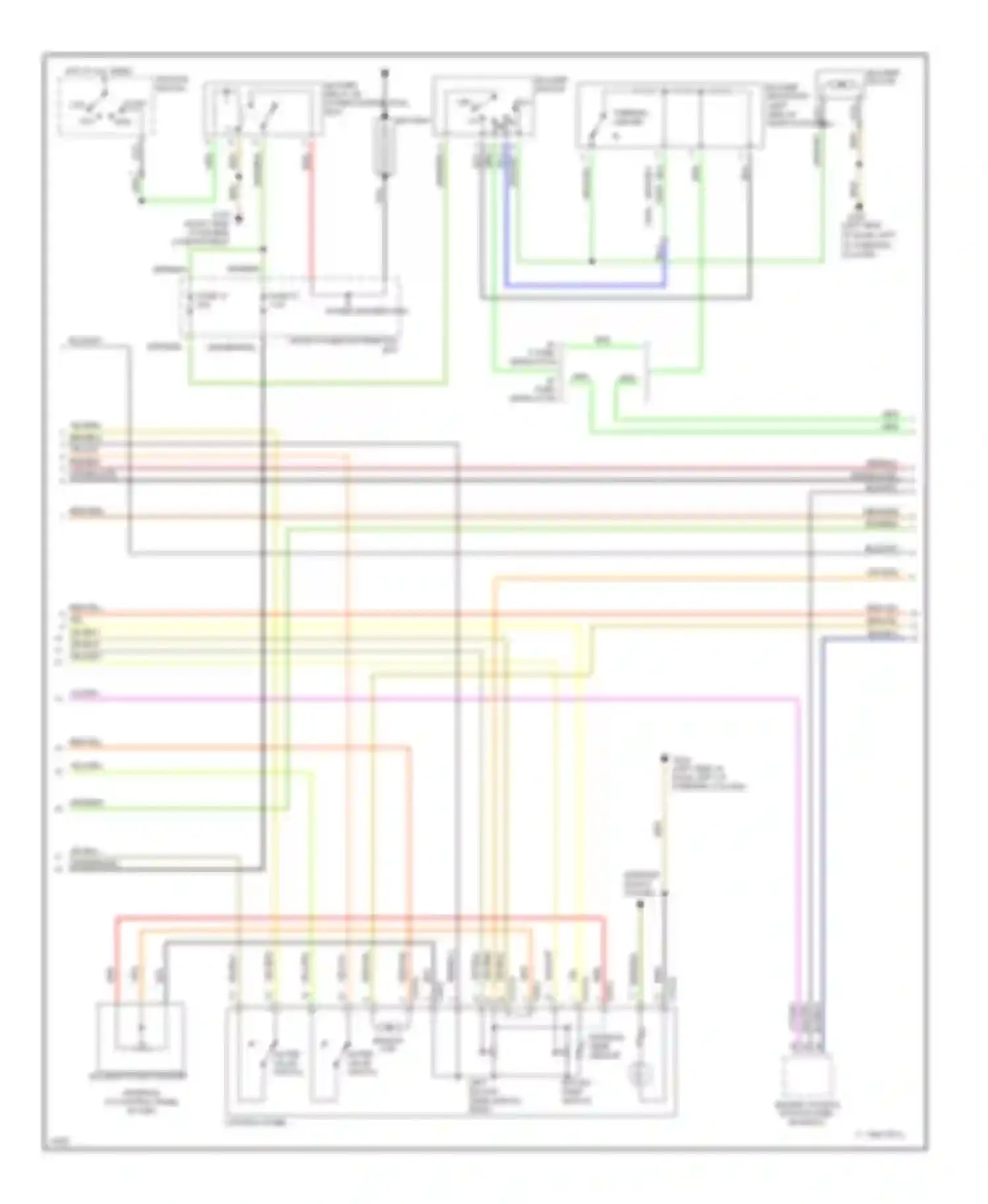 Wiring diagram front power distribution box for BMW 5 series E34 (1988-1996) (1 of 8)