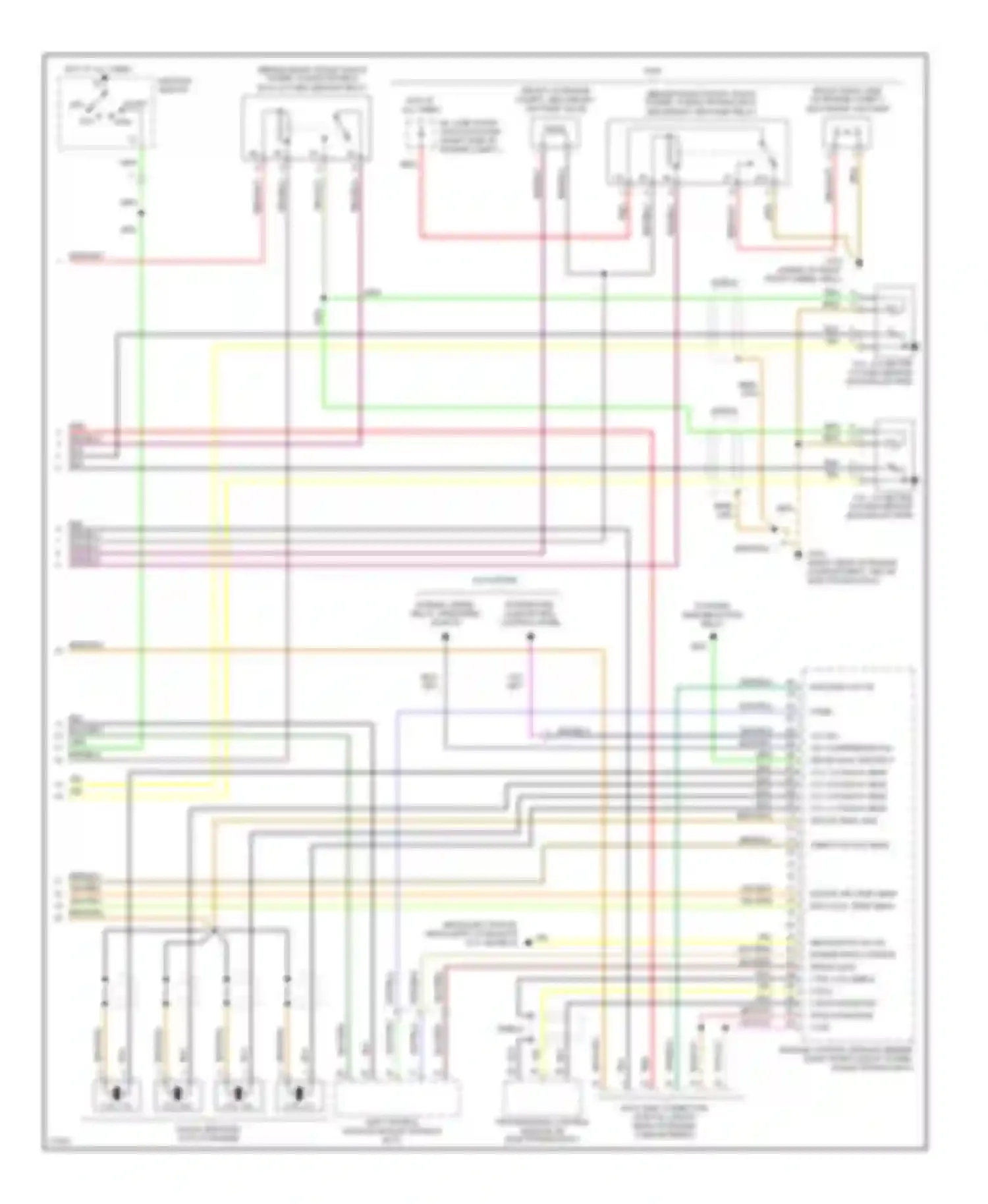 Wiring diagram front right side of engine compt.) secondary air pump for BMW 5 series E34 (1988-1996) (1 of 2)