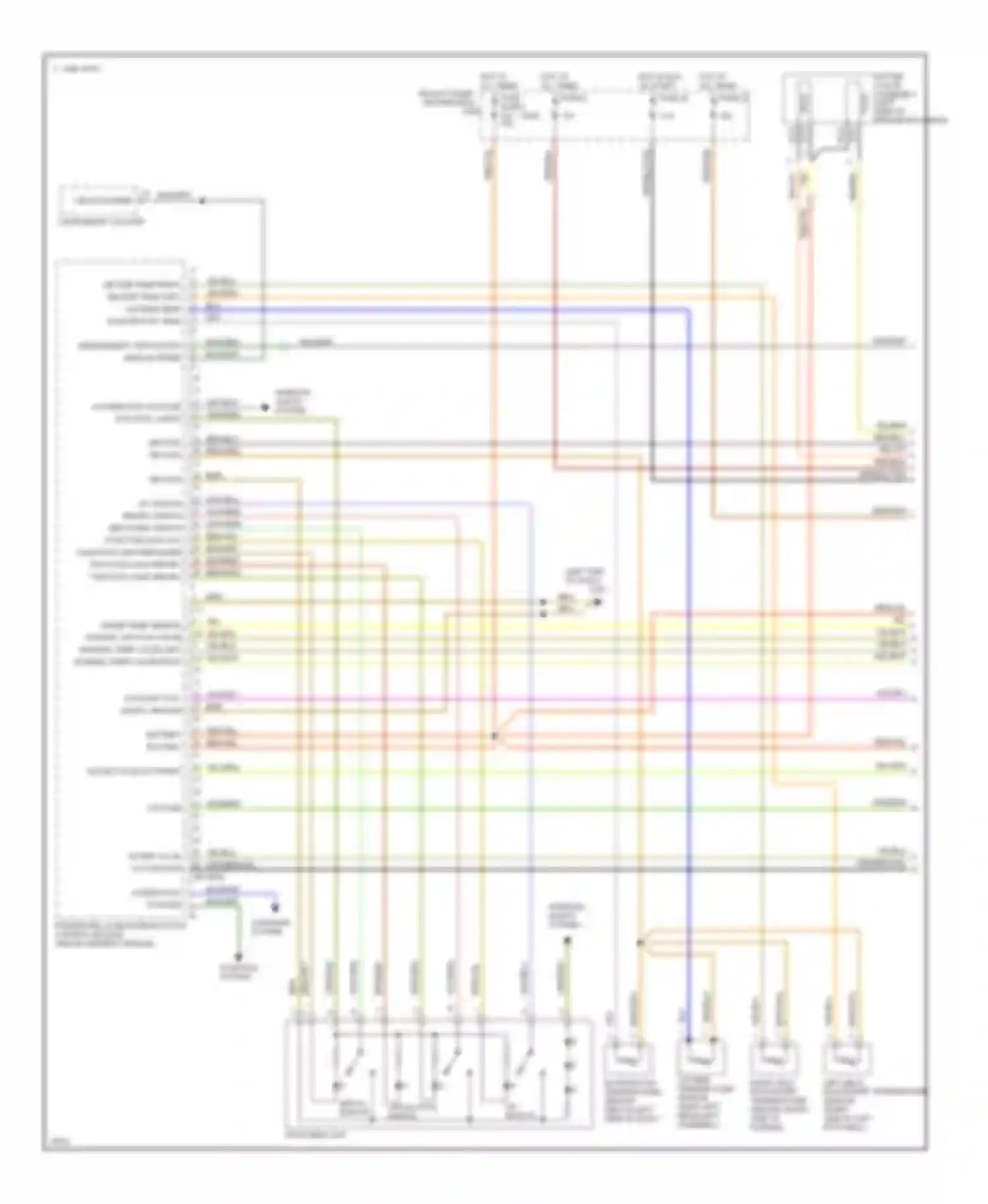 Wiring diagram heater temp-right heater temp-left outside temp evaporator temp for BMW 5 series E34 (1988-1996) (1 of 1)
