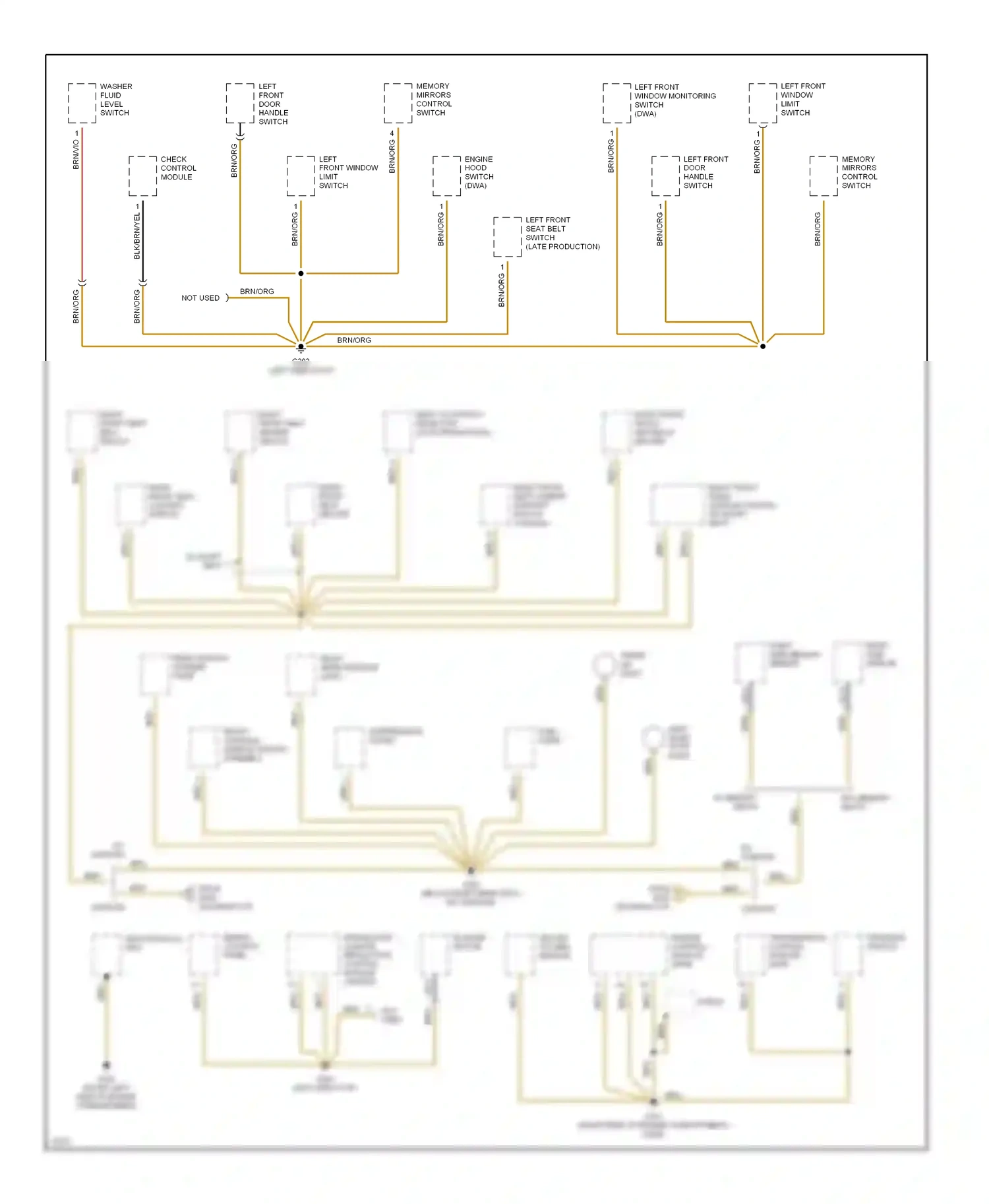 Wiring diagram integrated climate regulation control module for BMW 5 series E34 (1988-1996) (2 of 6)