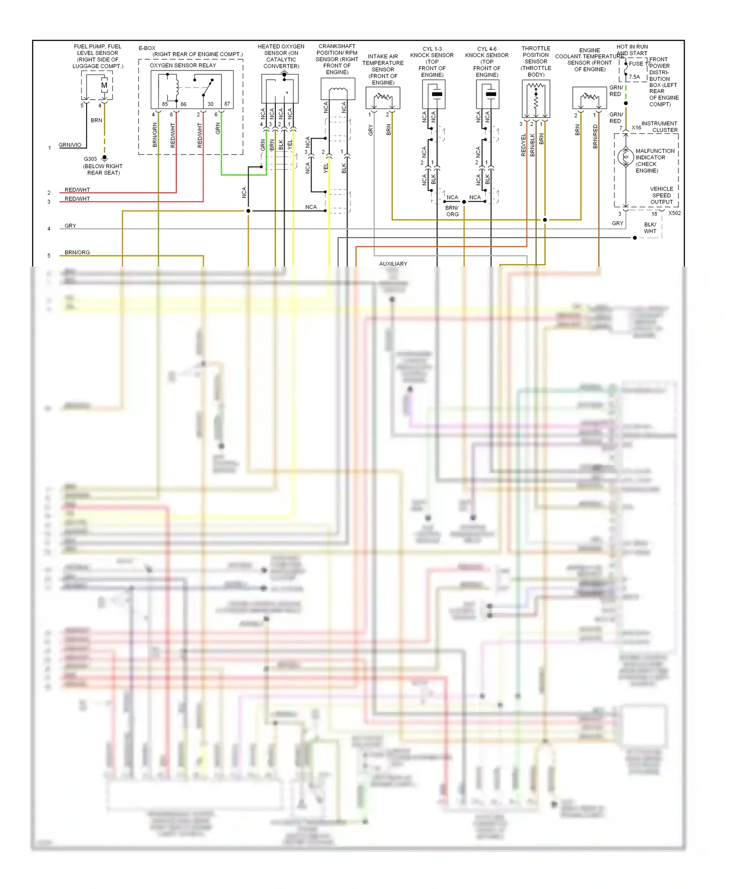 Wiring diagram integrated climate regulation control module for BMW 5 series E34 (1988-1996) (6 of 6)