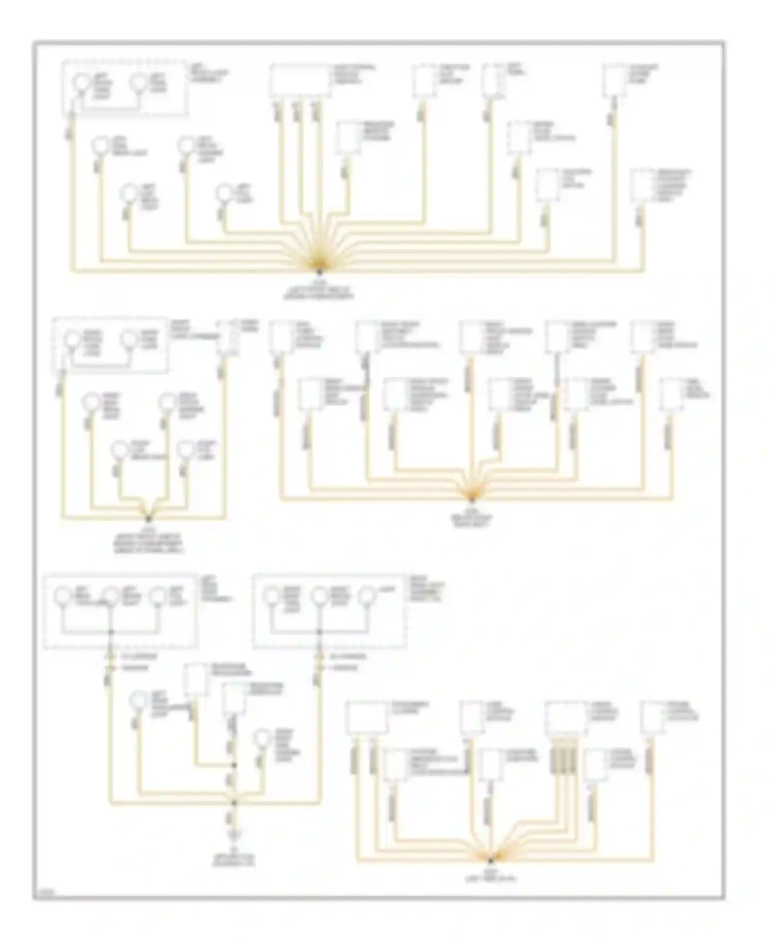Wiring diagram left front light assembly for BMW 5 series E34 (1988-1996) (3 of 3)