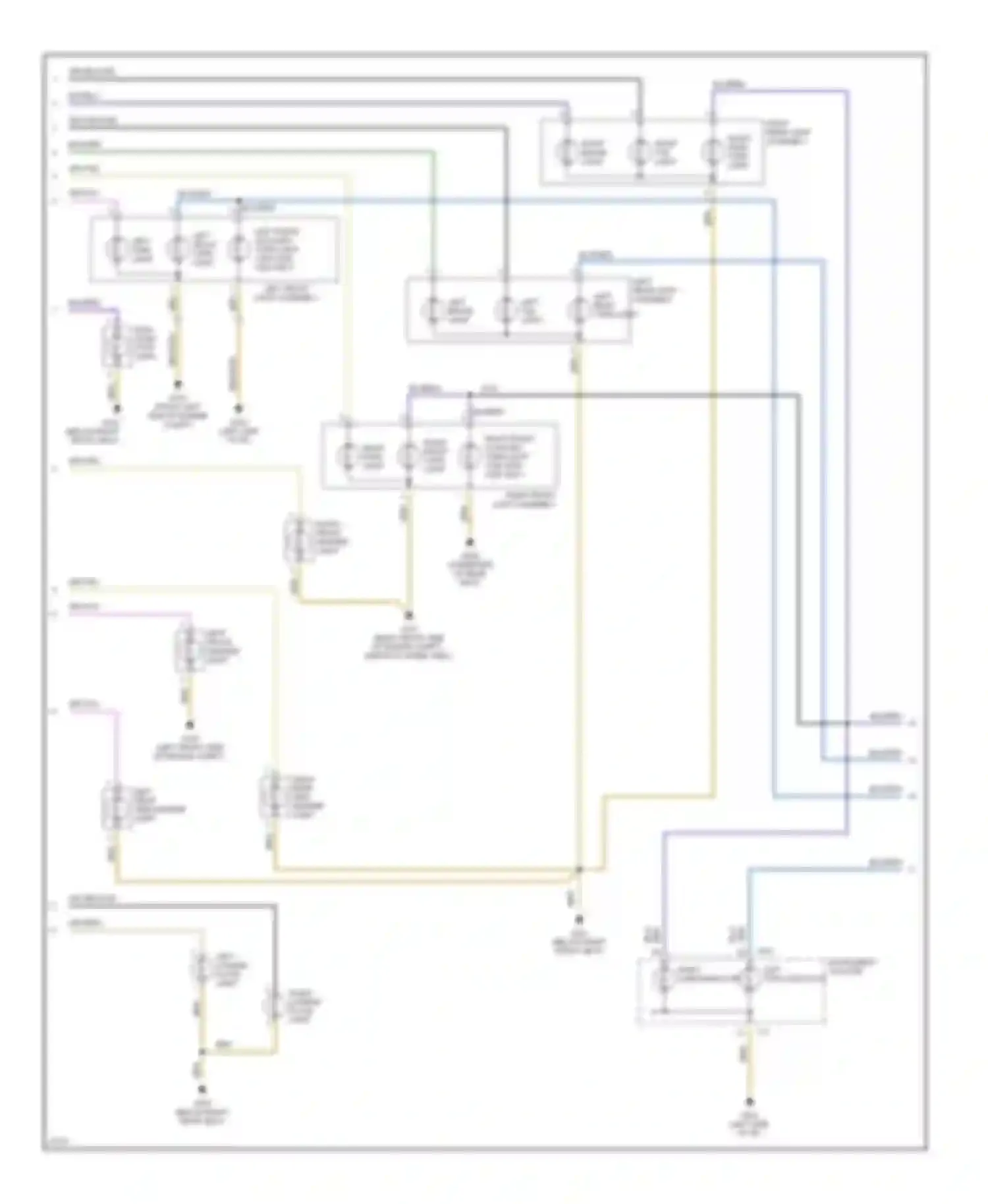 Wiring diagram left front marker light for BMW 5 series E34 (1988-1996) (1 of 3)