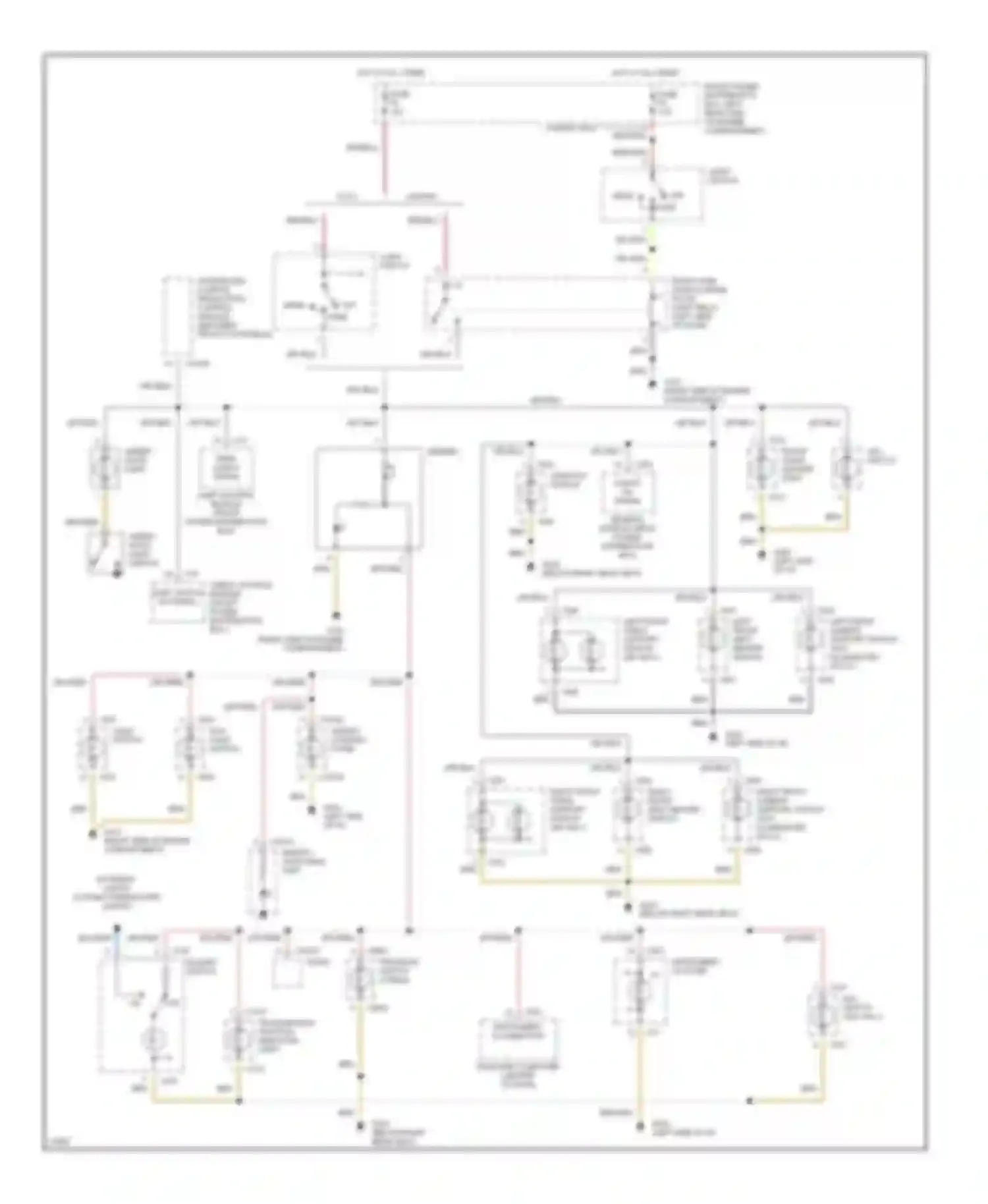 Wiring diagram light switch for BMW 5 series E34 (1988-1996) (6 of 8)