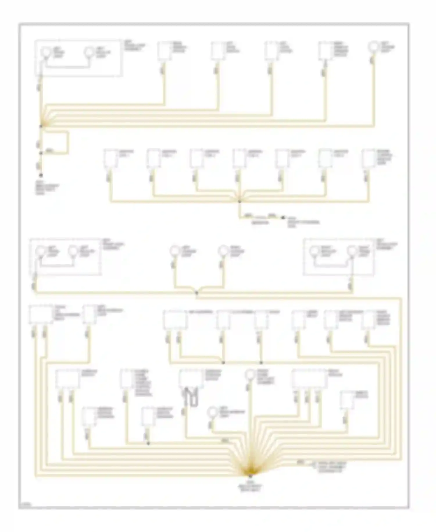 Wiring diagram relay module for BMW 5 series E34 (1988-1996) (1 of 2)